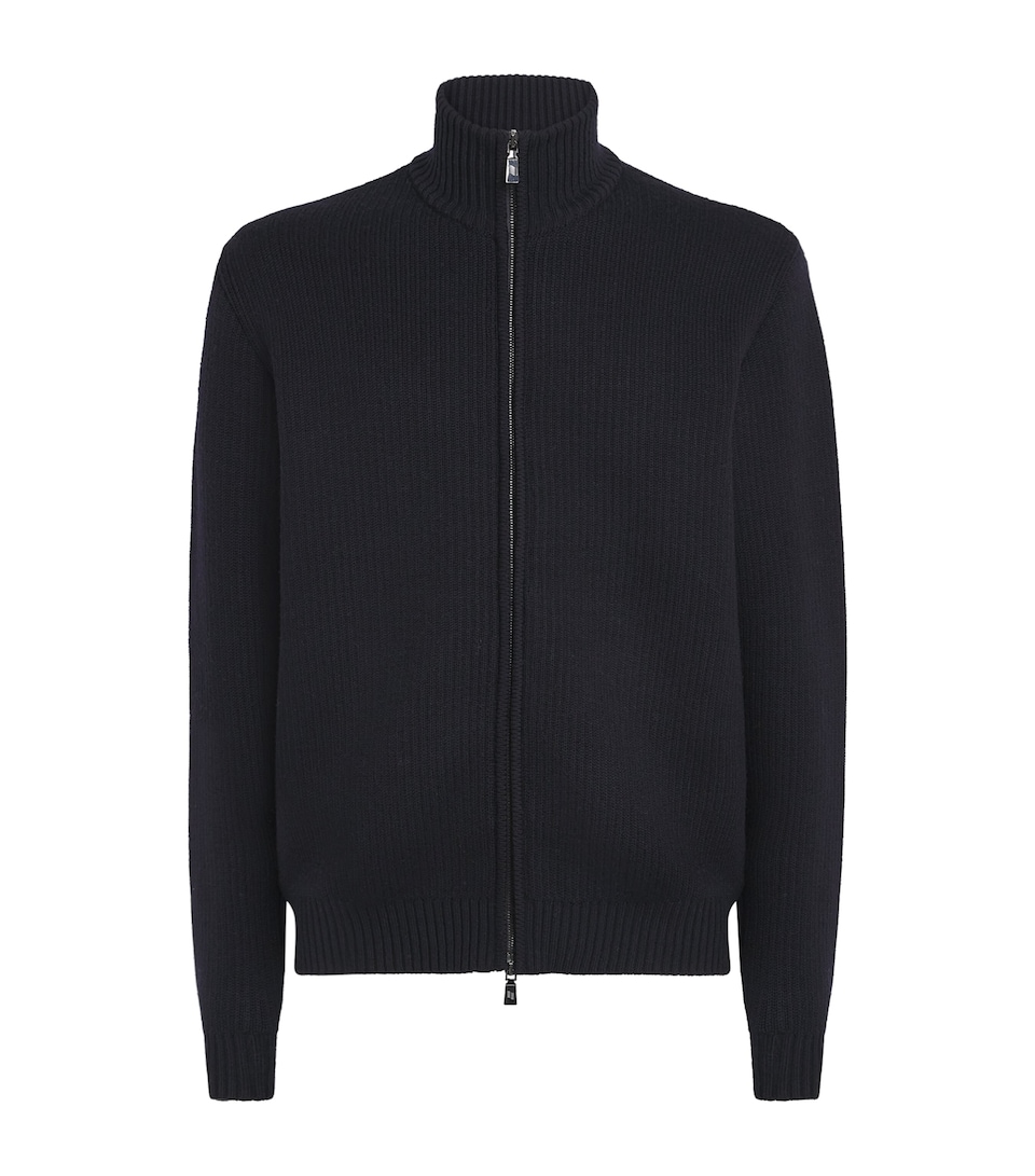 Frescobol Carioca Mens Merino Wool Minas Cardigan Indigo Navy