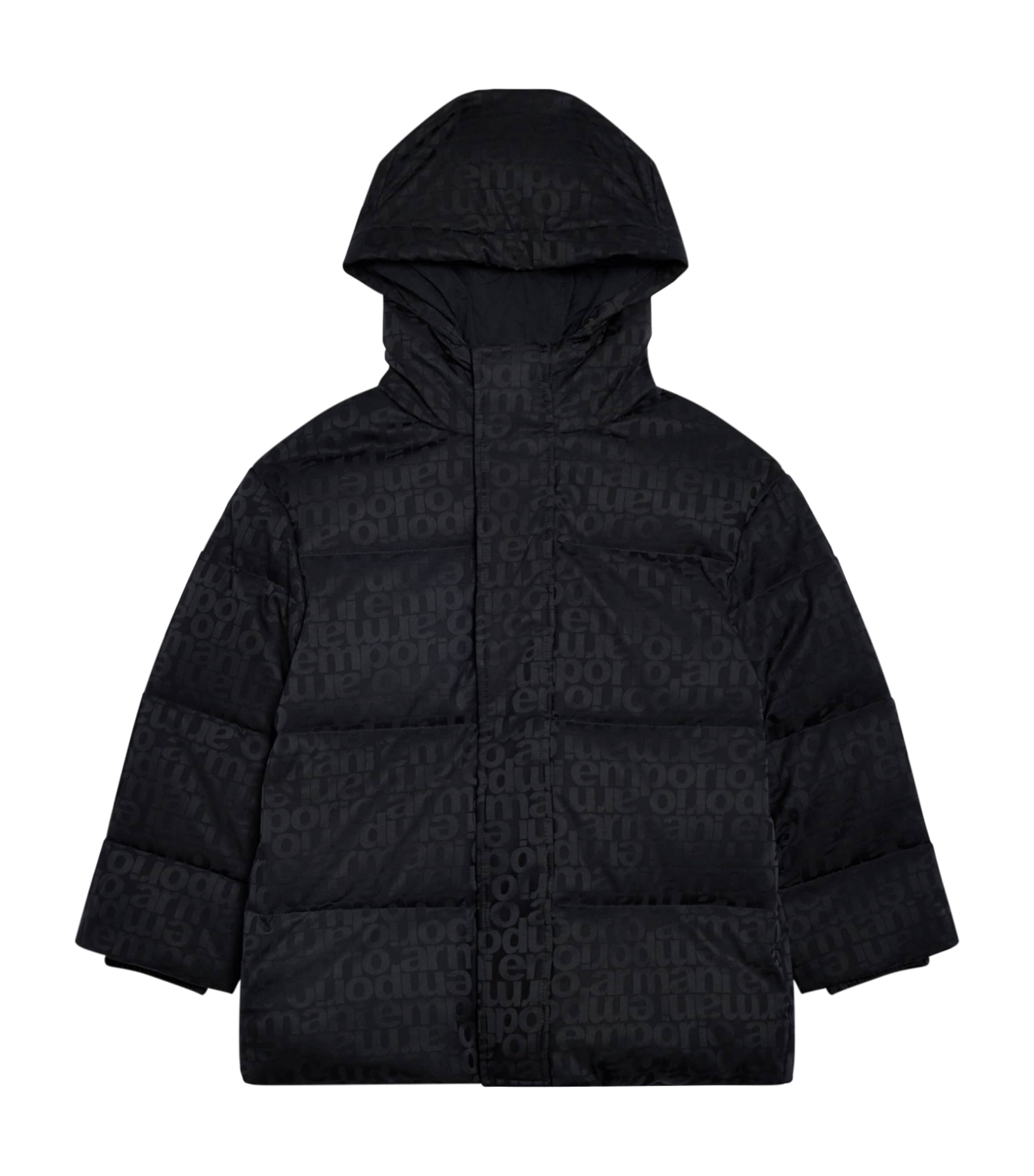 Down Jacquard Logo Puffer Jacket (4-16 Years)