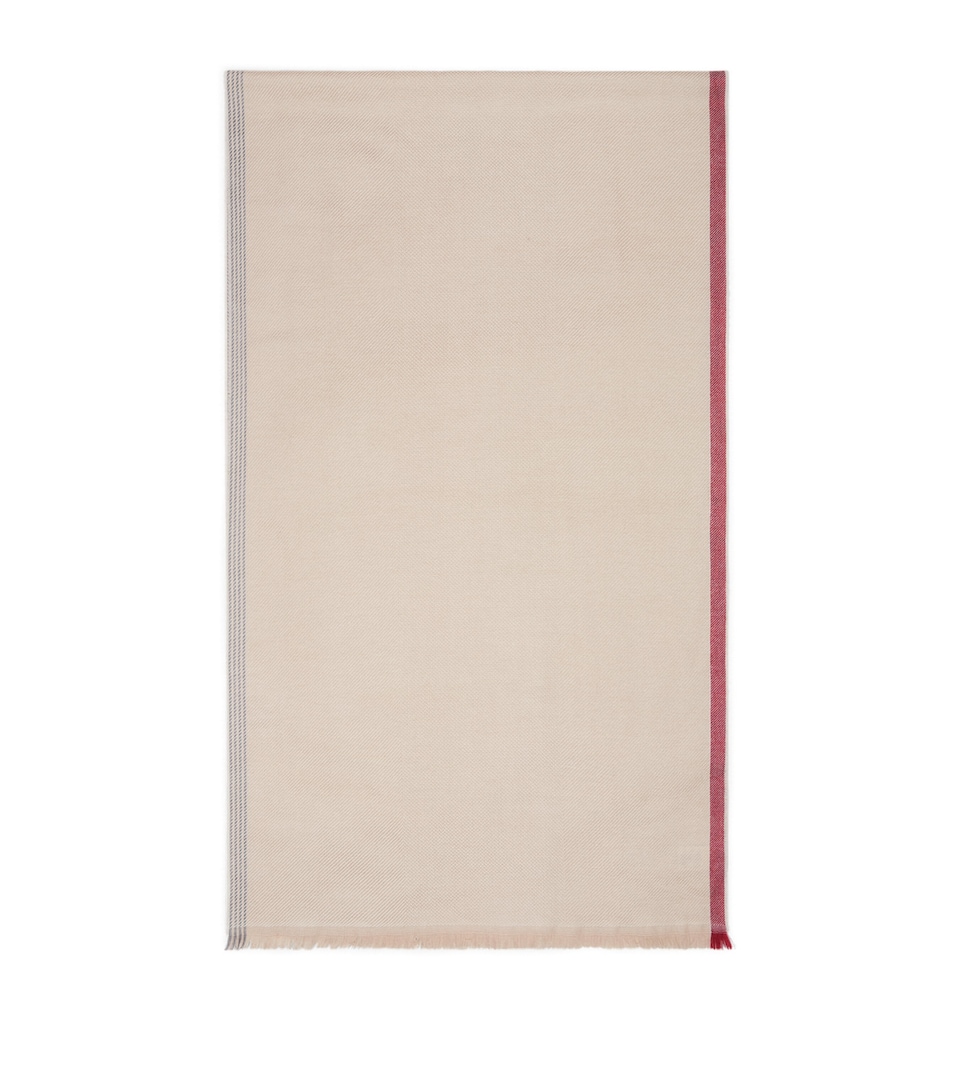 Wool-Cashmere Diagonal Scarf