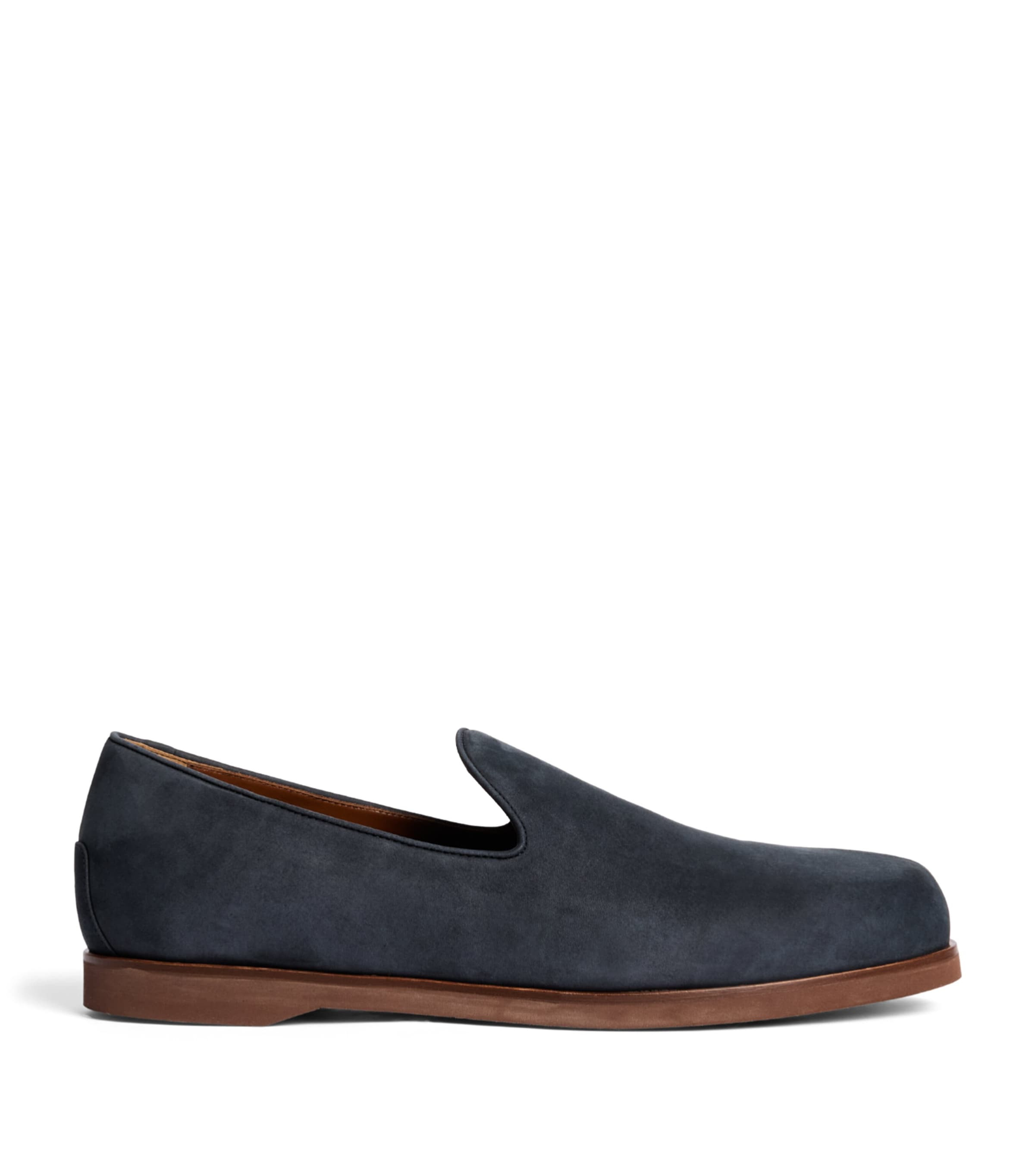 Colombo Nubuck Loafers Dark Blu