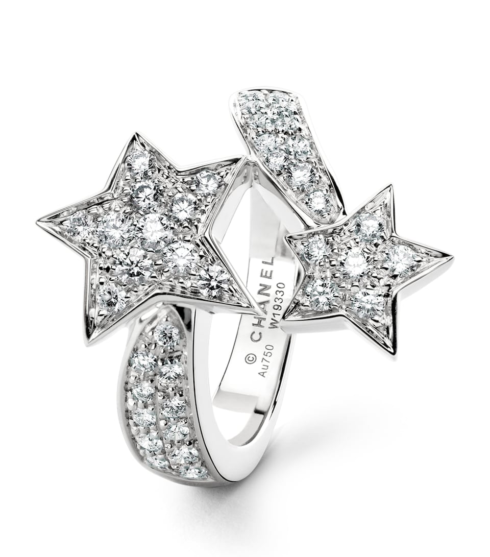 White Gold And Diamond Comète Ring