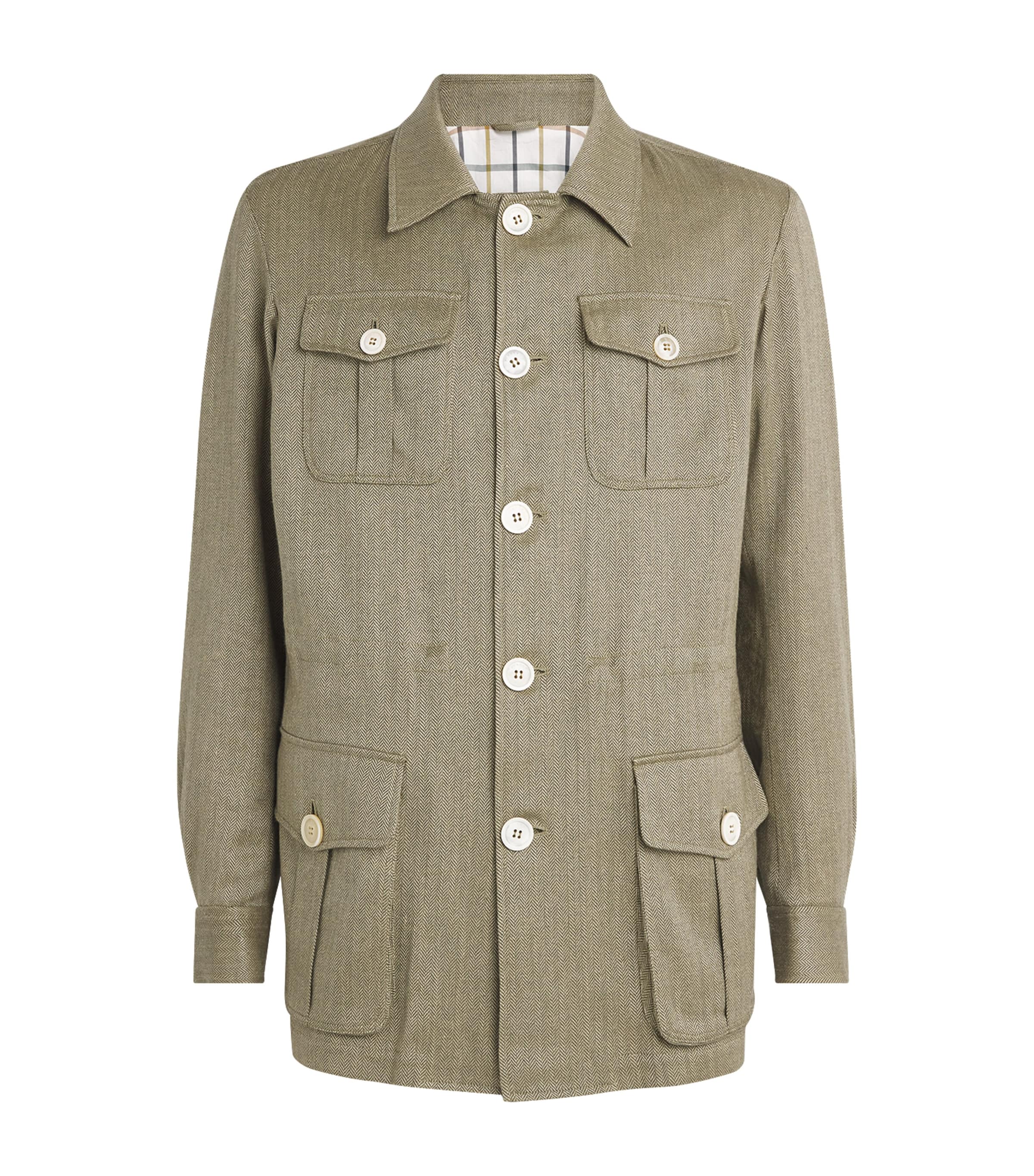 Purdey Mens Cotton-Blend Kalahari Jacket Sge