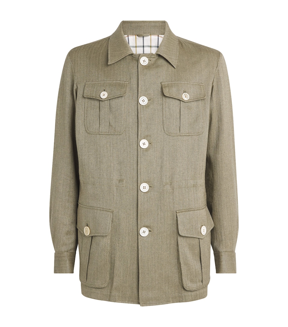 Purdey Mens Cotton-Blend Kalahari Jacket Sge
