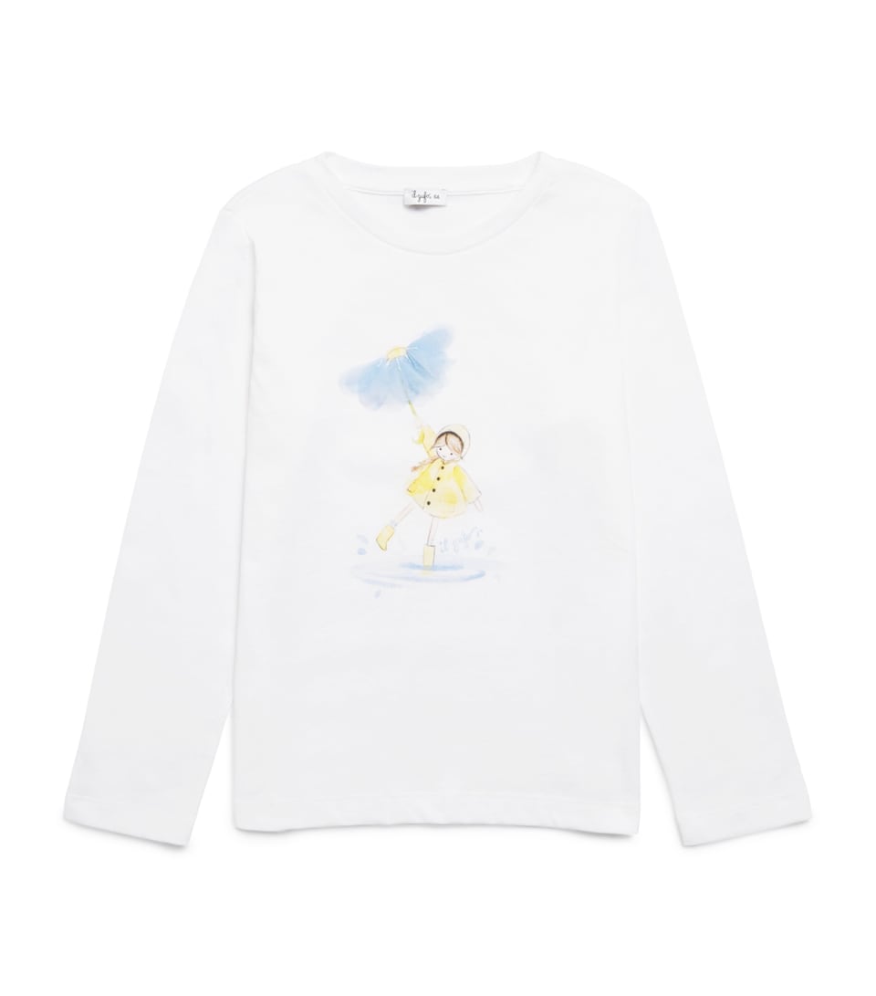 Il Gufo Cotton Graphic Long-Sleeve T-Shirt (2-14 Years) Milk