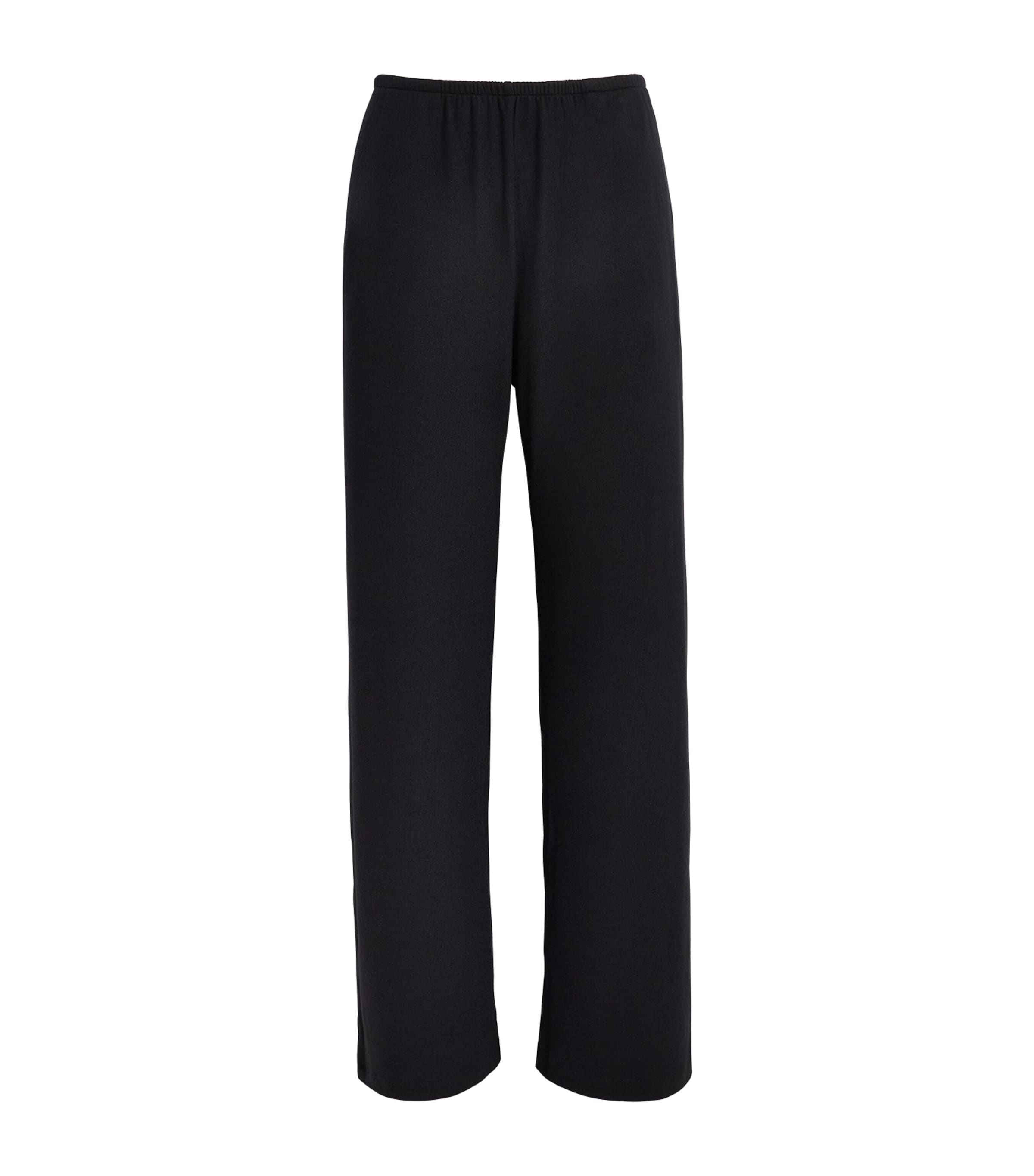 LESET Womens Lauren Wide-Leg Pocket Trousers Black