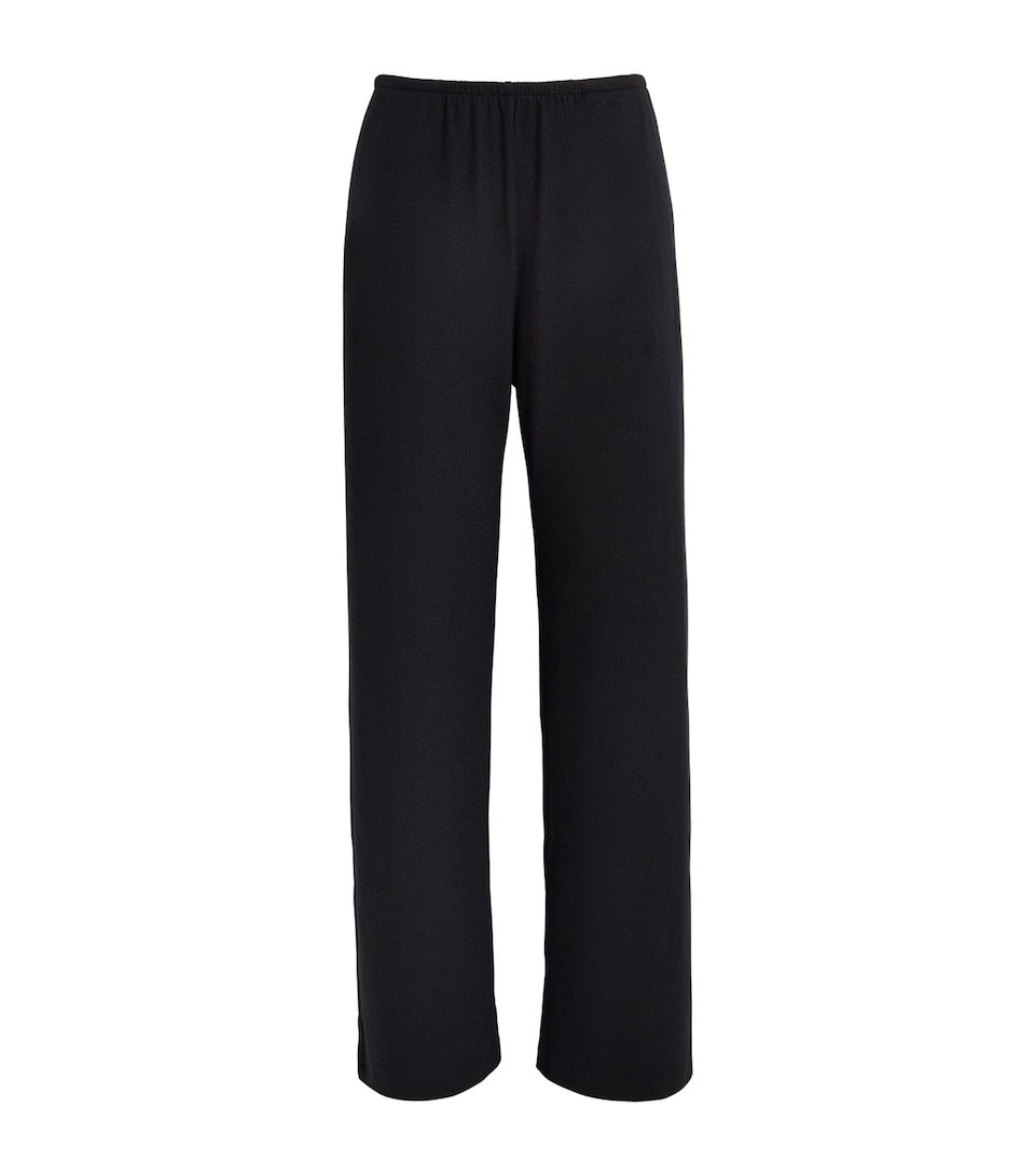 LESET Womens Lauren Wide-Leg Pocket Trousers Black
