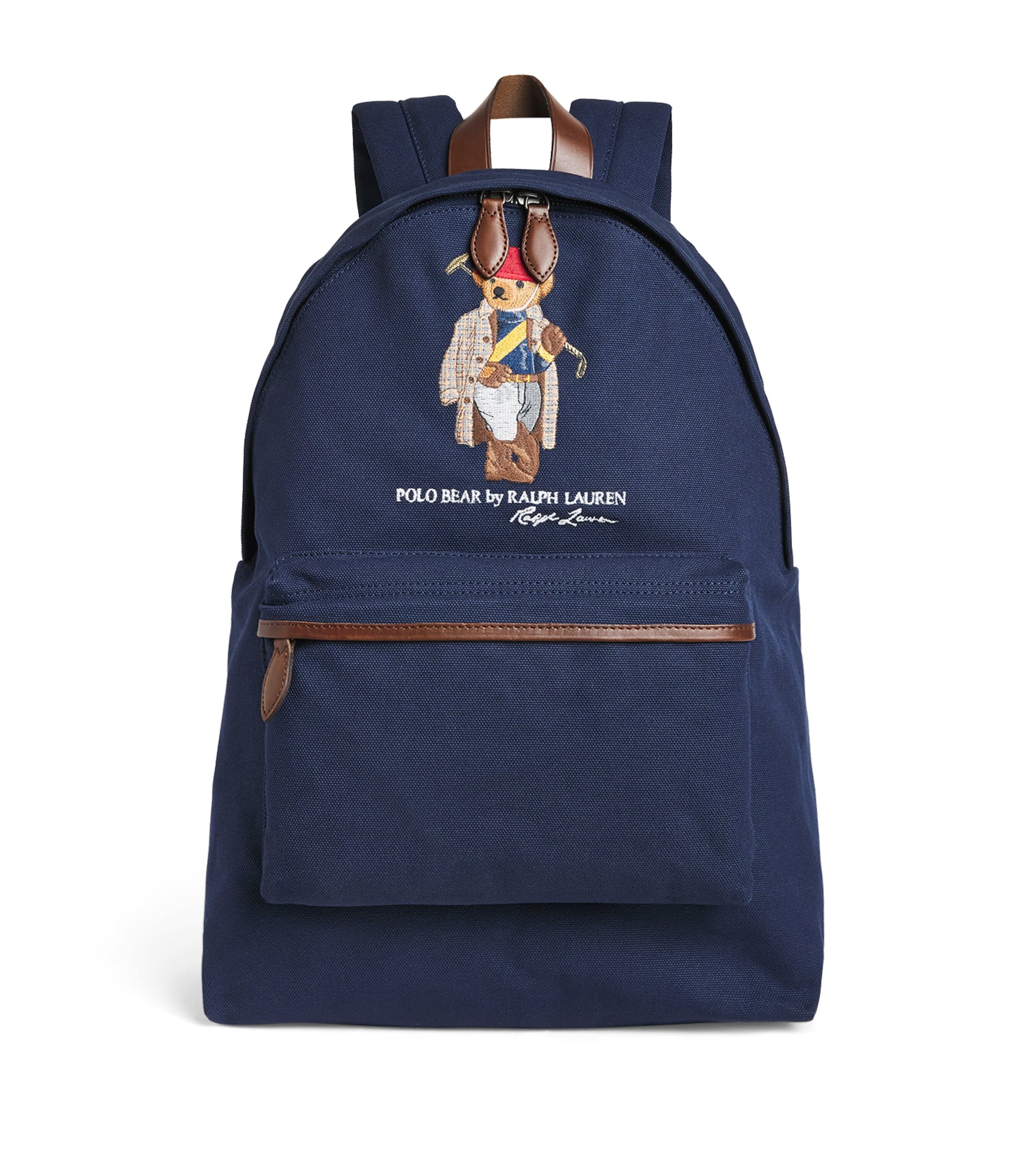 Cotton Canvas Polo Bear Backpack