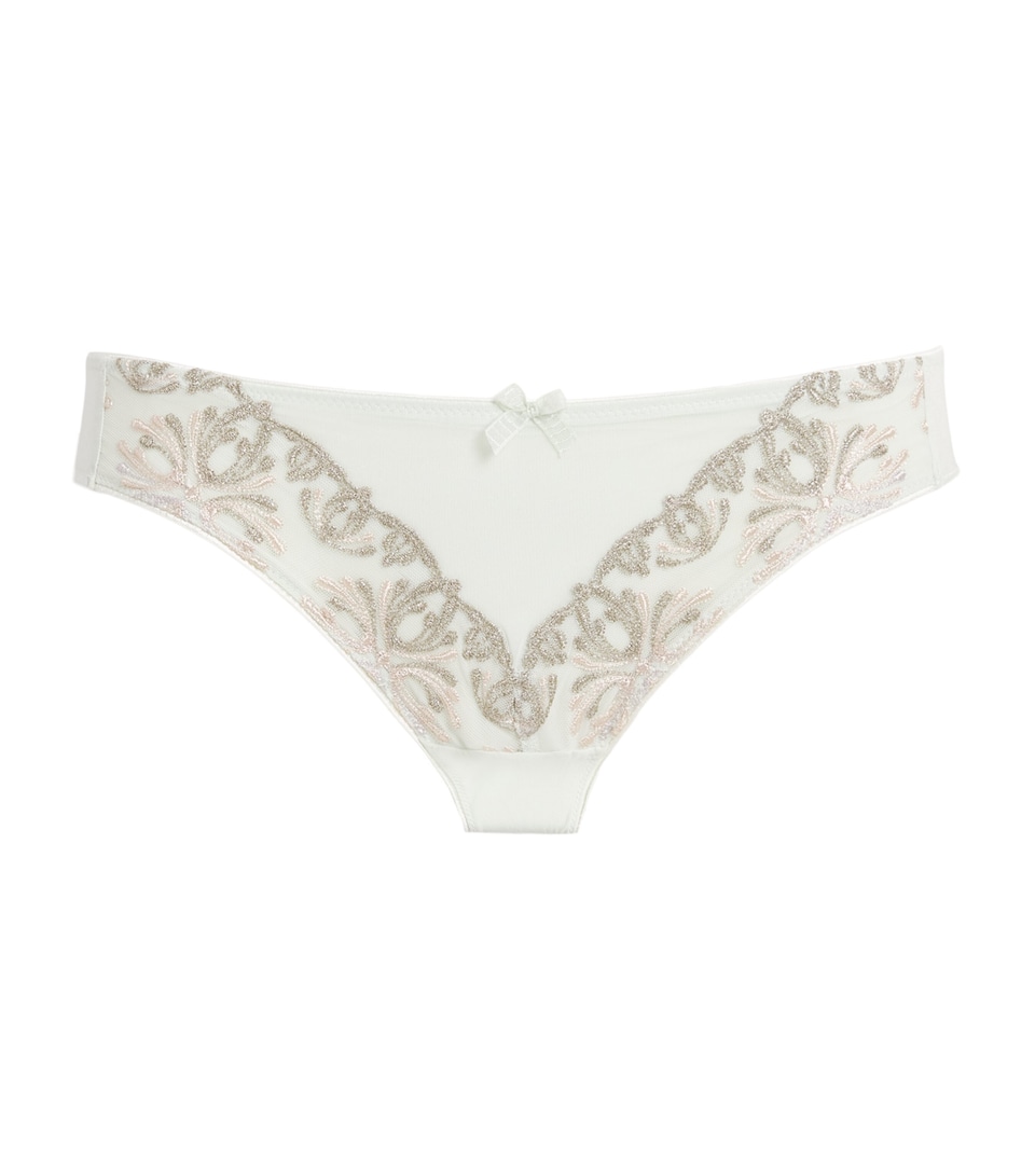 Chantelle Womens Champs Elysées Brazilian Briefs Powder Green