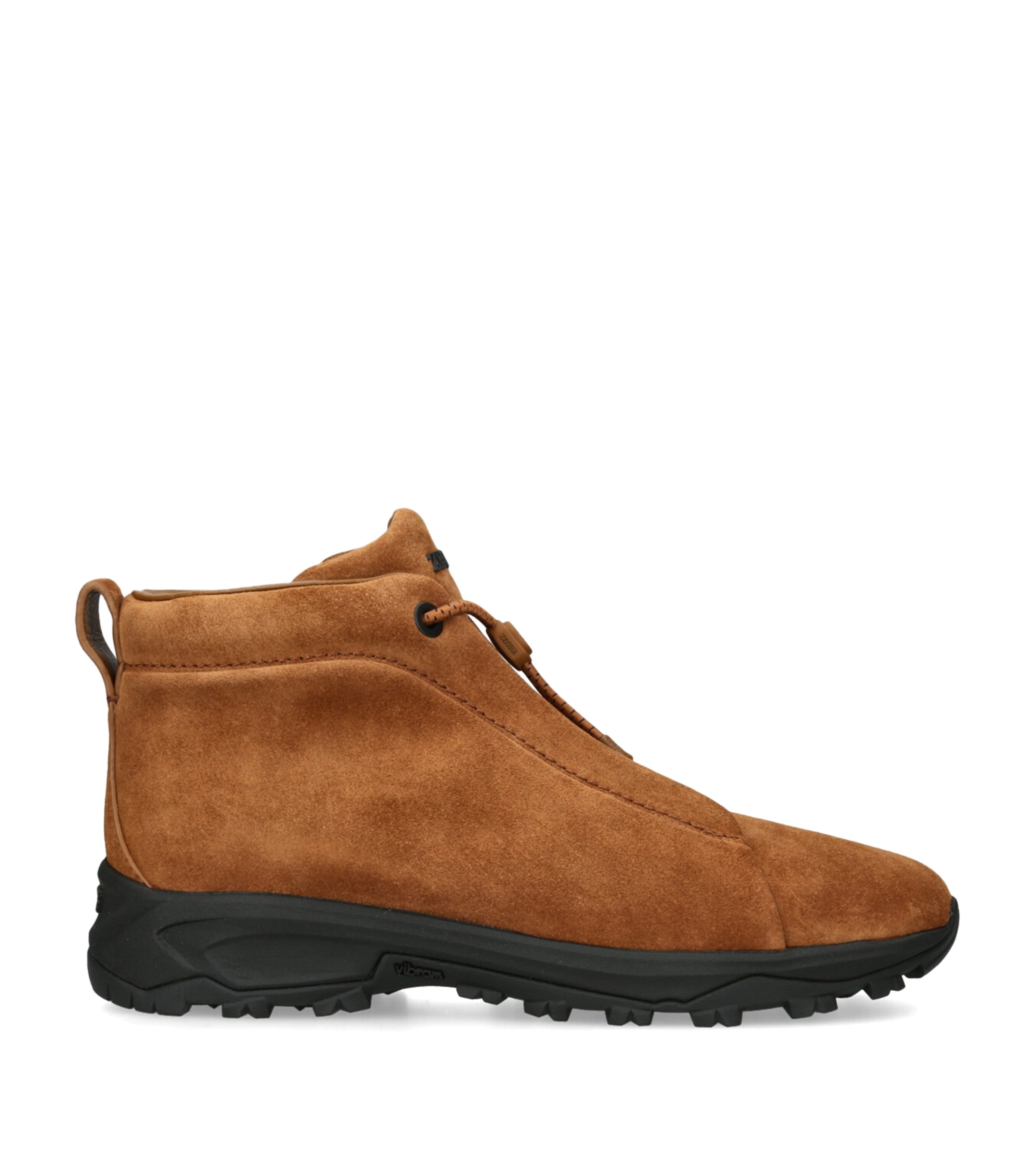 Zegna Suede Triple Stitch Vetta Sneakers Tan