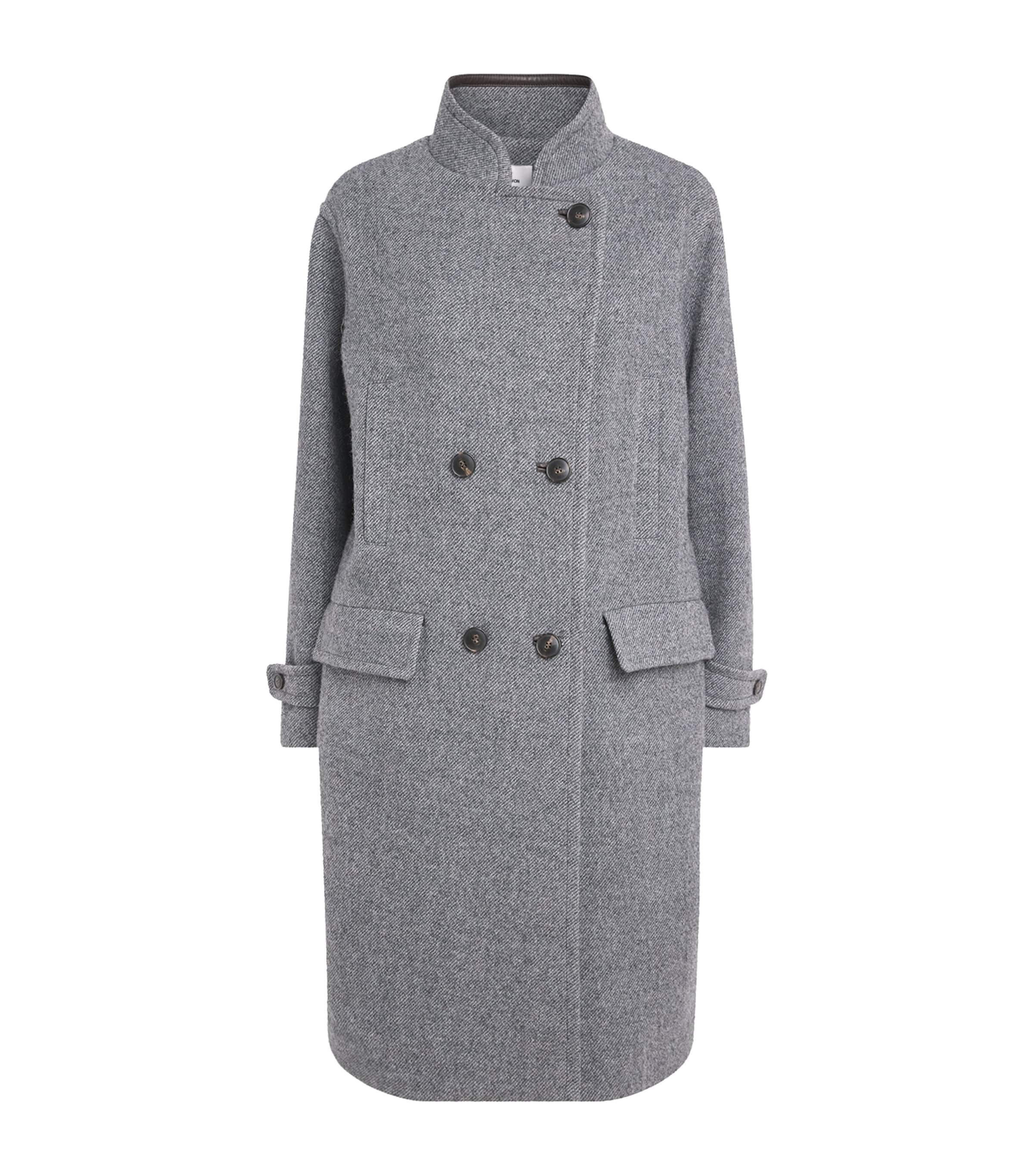 Virgin Wool Double-Breasted Coat