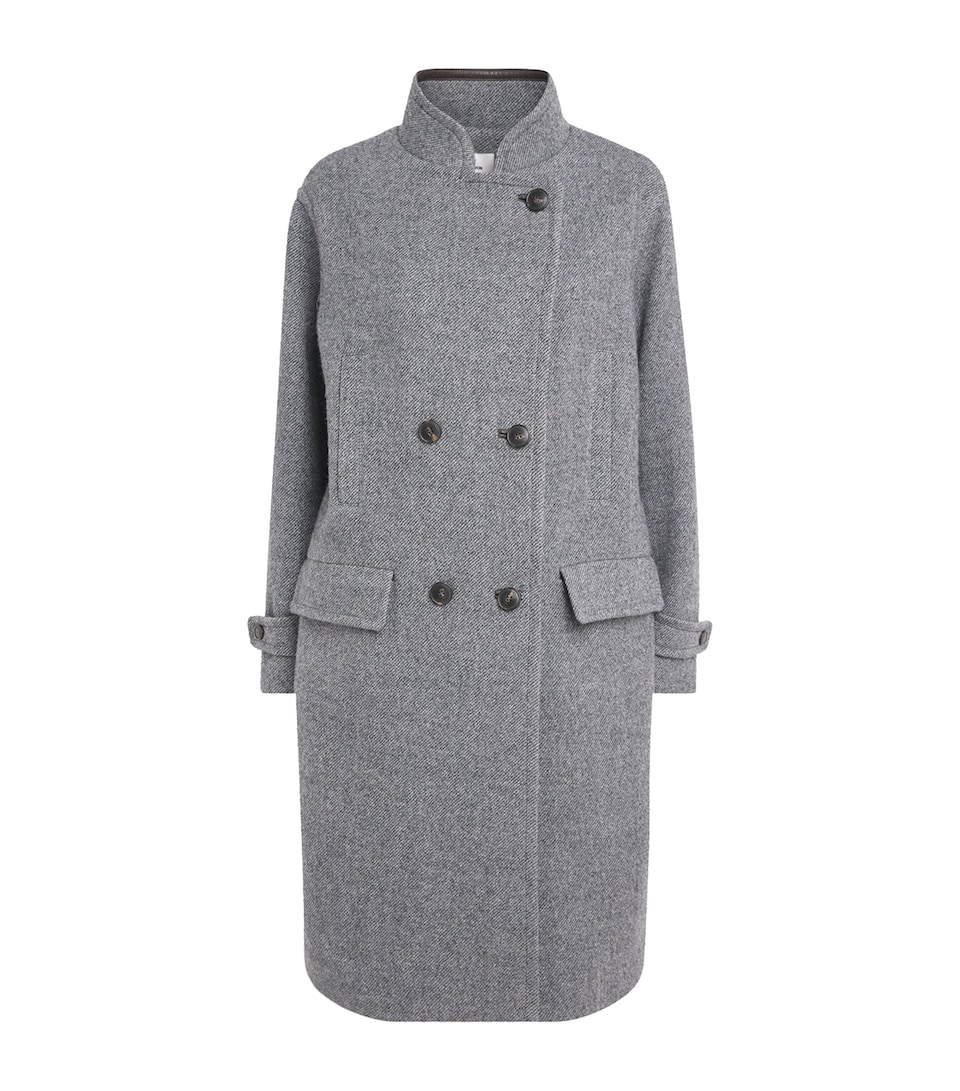 Virgin Wool Double-Breasted Coat
