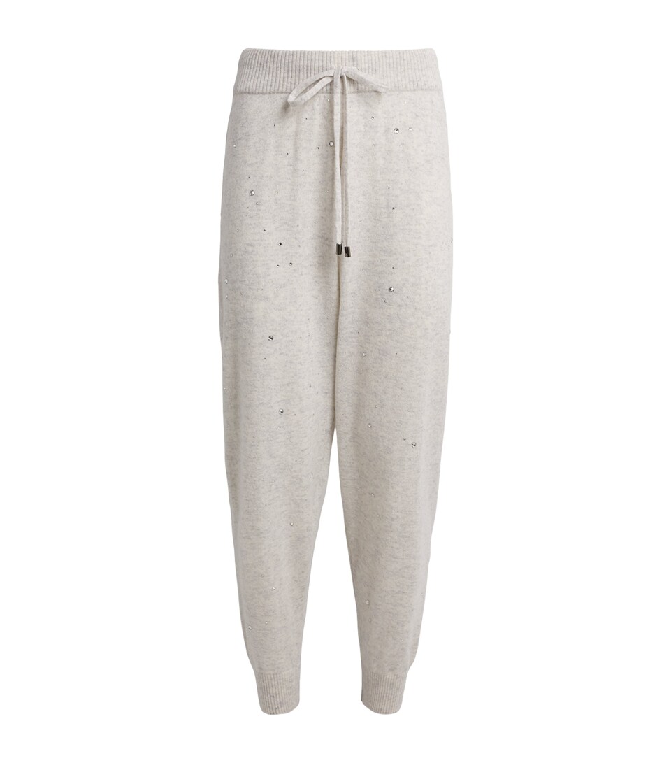 Cashmere Swarovski Crystal-Embellished Sweatpants