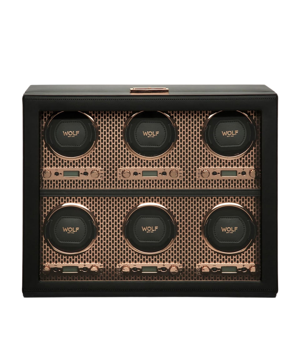 WOLF Axis 6-Piece Watch Winder Copper