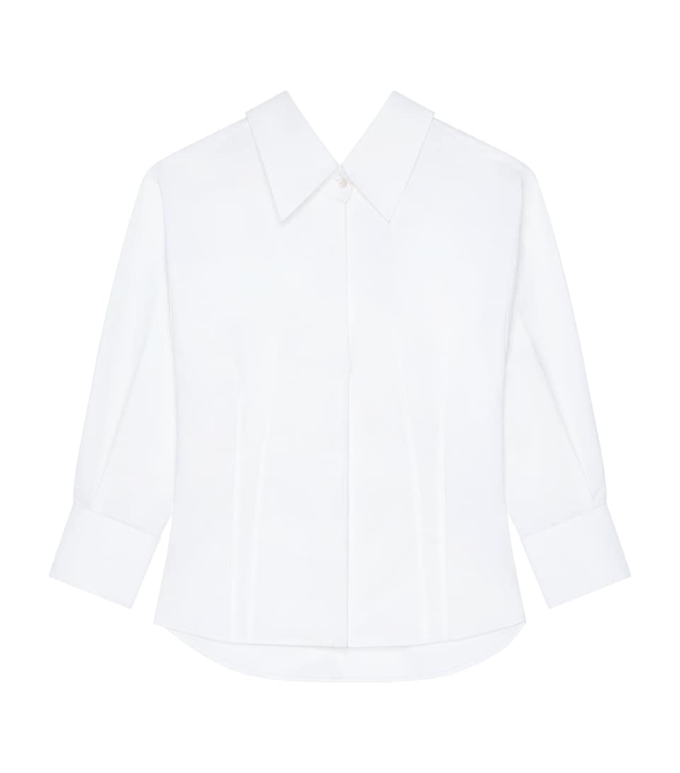 Givenchy Womens Cotton Poplin Slashed Shirt White