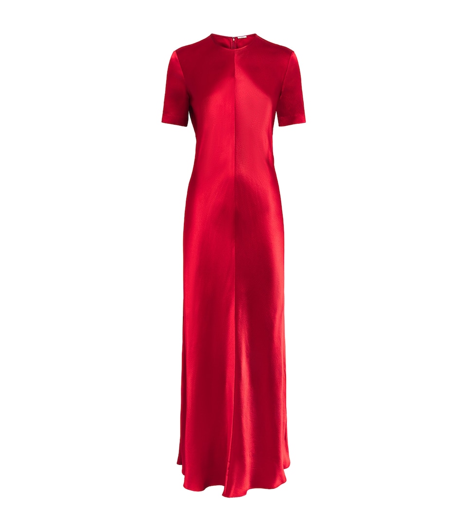 FFORME Womens Satin Akriti Maxi Dress Bright Red