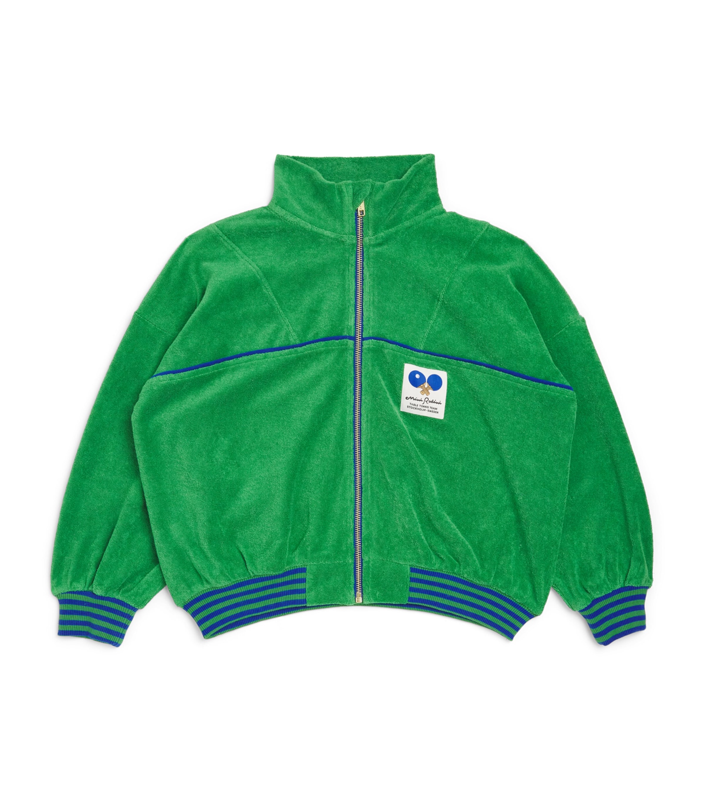 Mini Rodini Cotton Terry Table Tennis Patch Cardigan (3-11 Years)