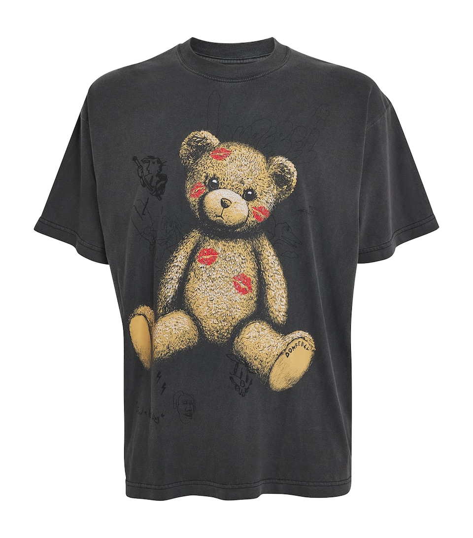 Cotton Teddy Print Kiss T-Shirt