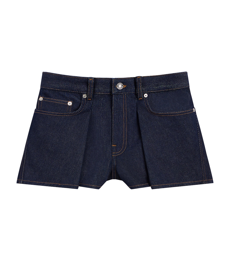 Givenchy Womens Denim Pinch Shorts