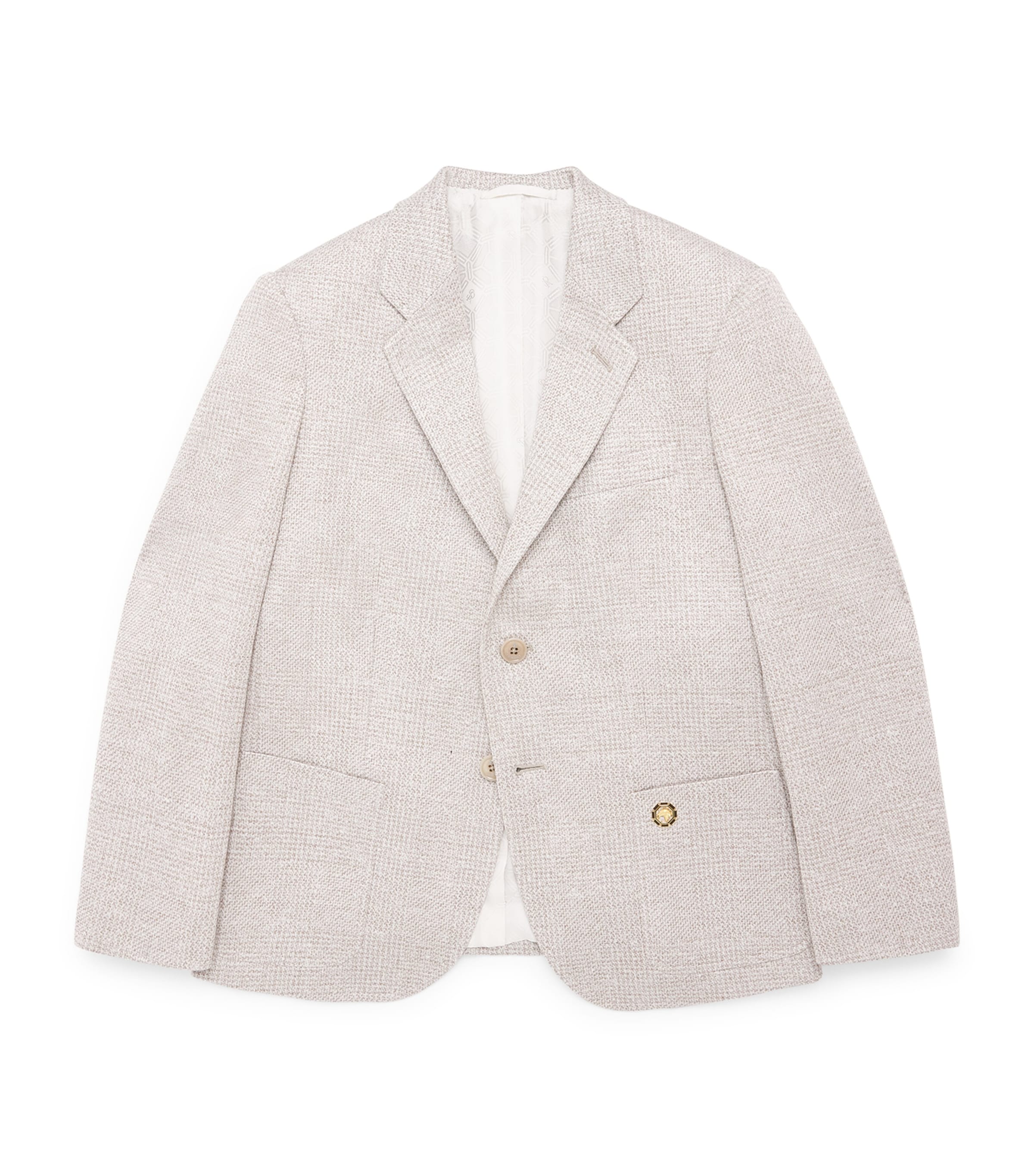 Stefano Ricci Kids Linen-Silk-Cotton Blazer (8-16 Years) Beige