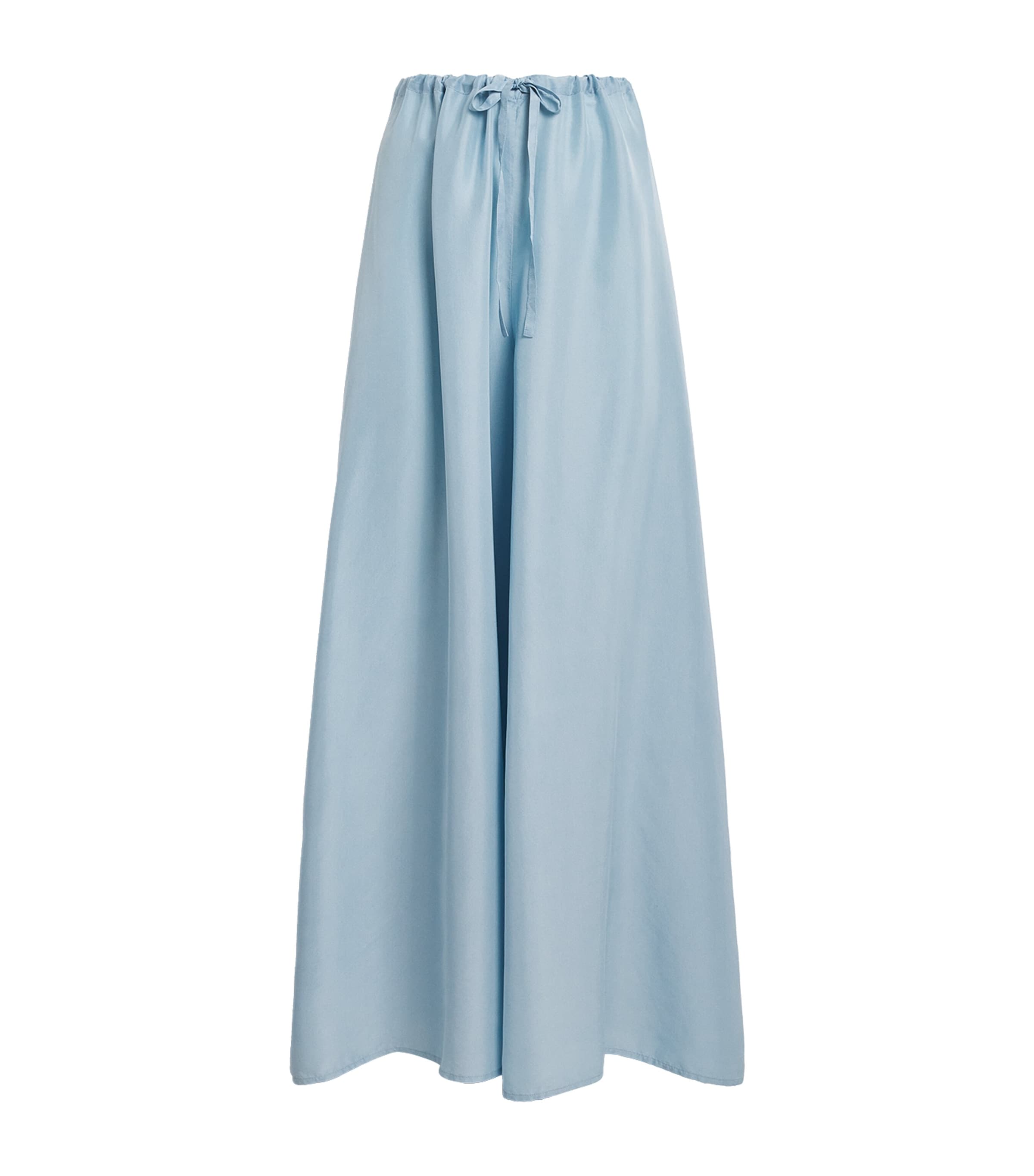 Silk Shades Of Nature Wide-Leg Trousers