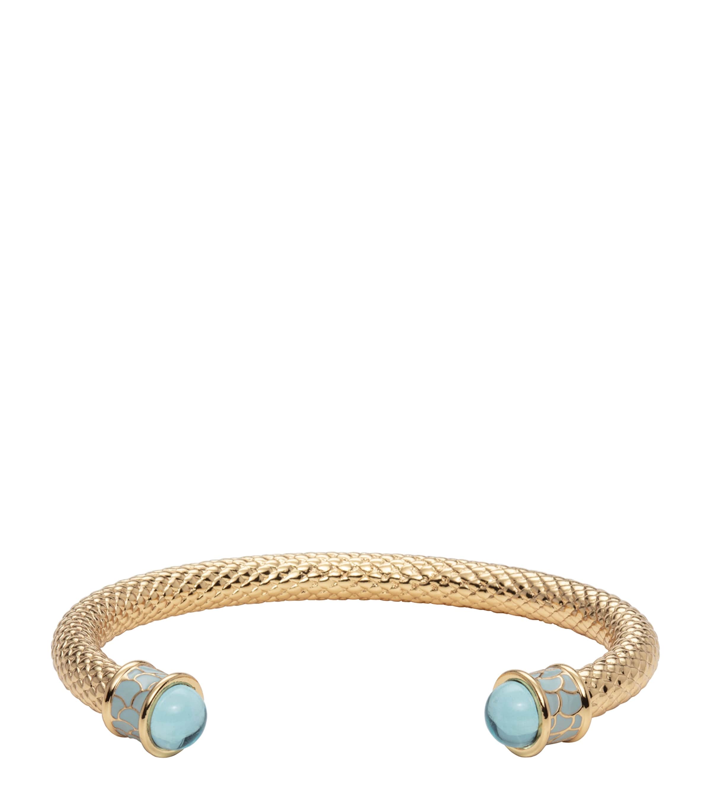 Halcyon Days Salamander Torque Bangle Blue/gold