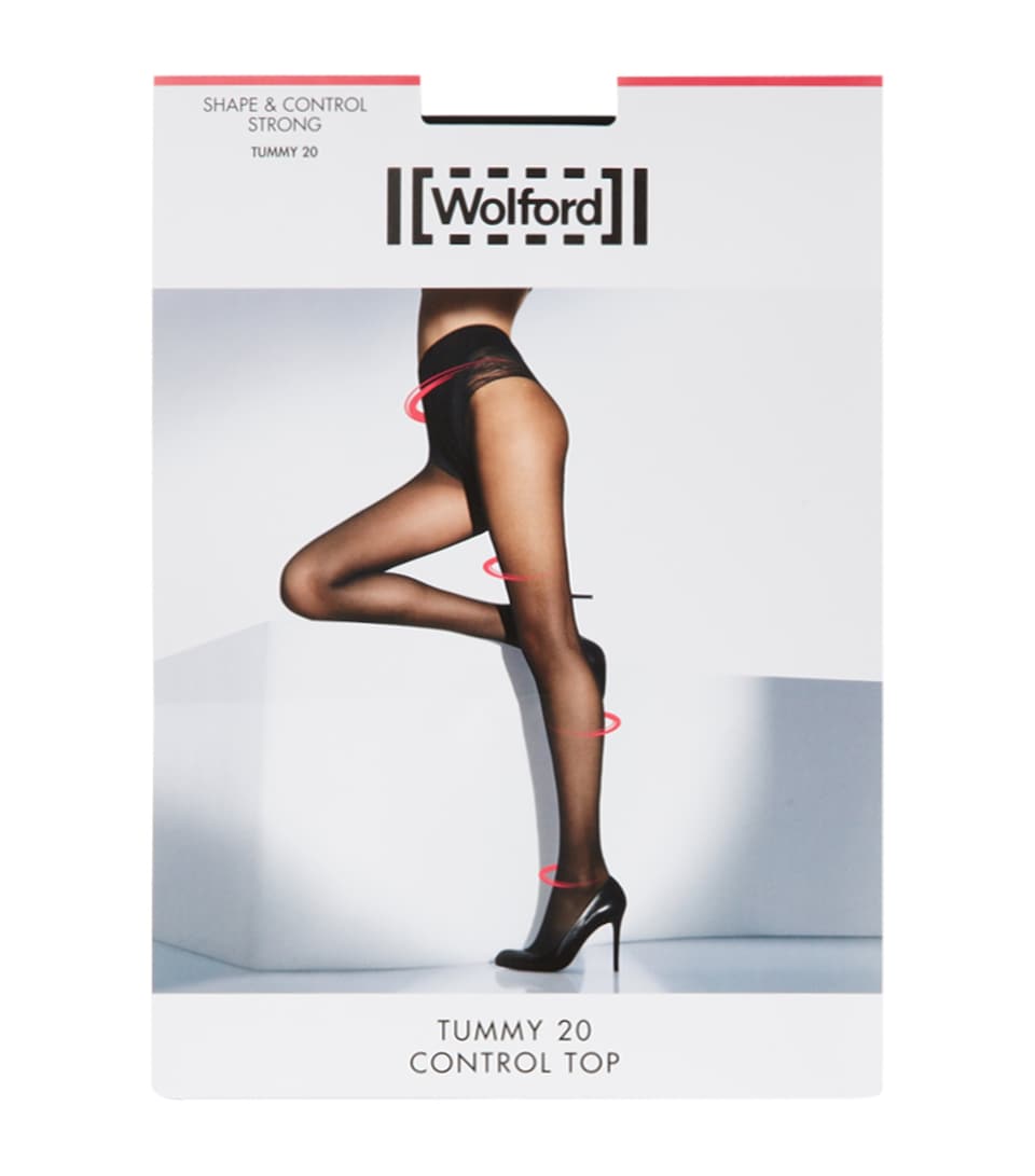 Wolford Womens Tummy 20 Control Top Tights Black
