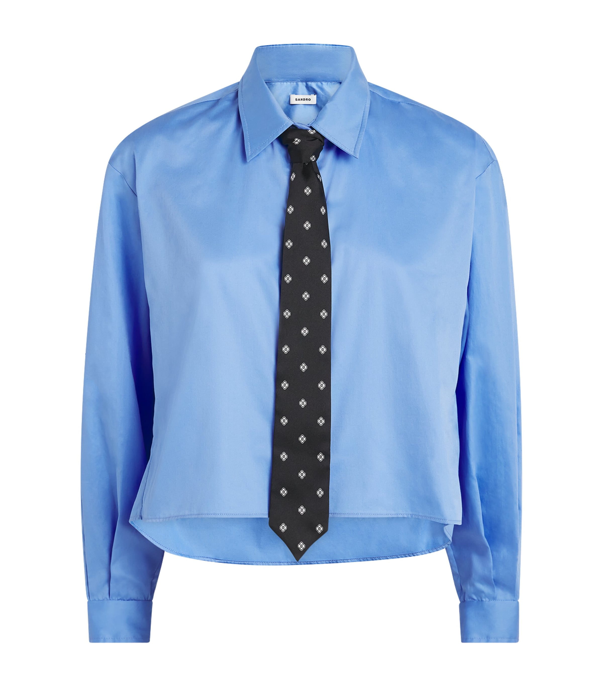 Cotton Cropped Shirt and Tie