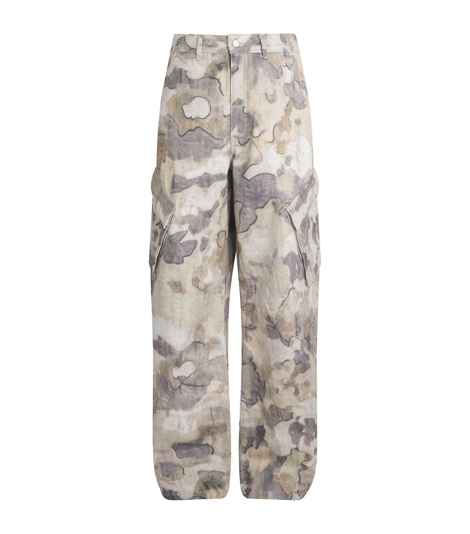 Represent Mens Camouflage Cargo Trousers Riot Camo
