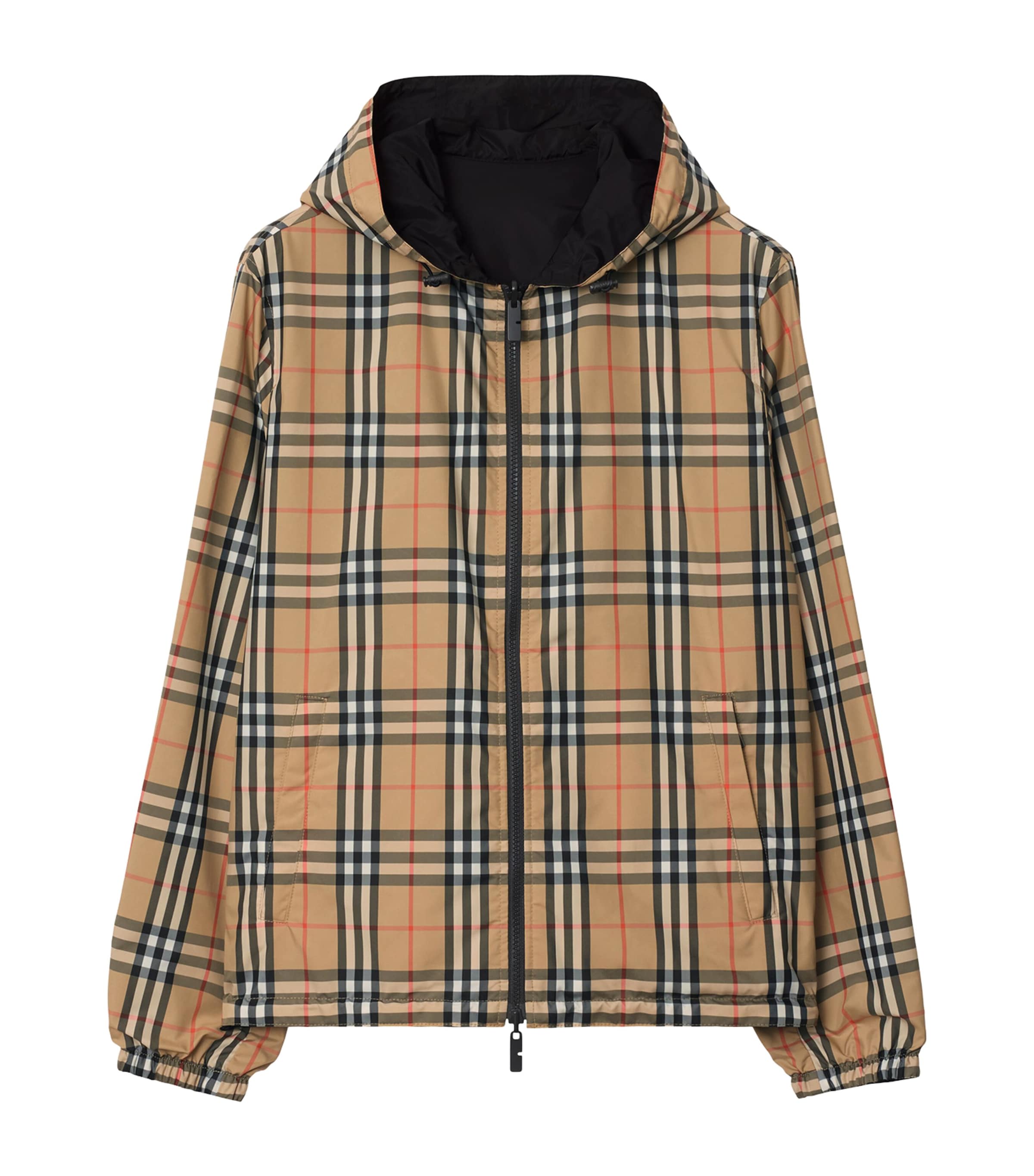 Reversible Check Hooded Jacket