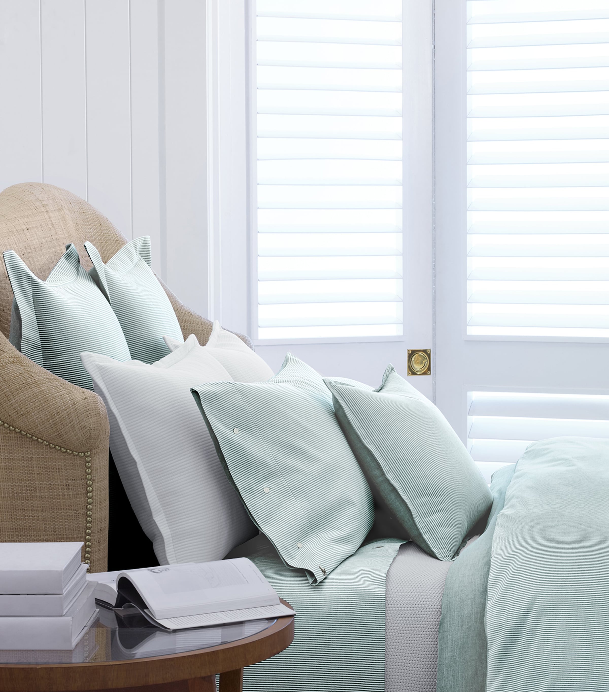 Oxford Evergreen Double Duvet Cover (200cm x 200cm)