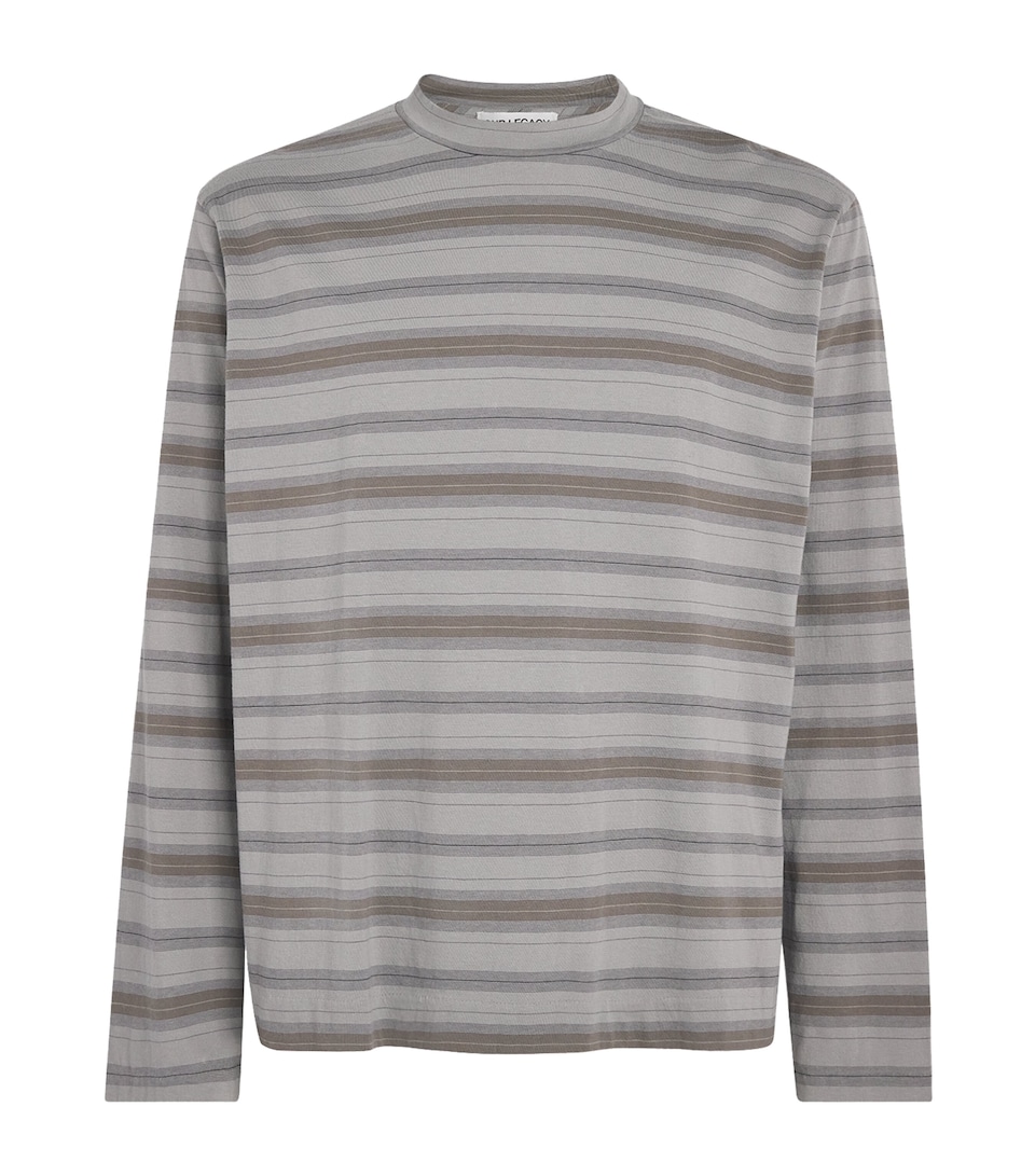 Our Legacy Mens Cotton Stripe Box Long-Sleeve T-Shirt Specture Stripe
