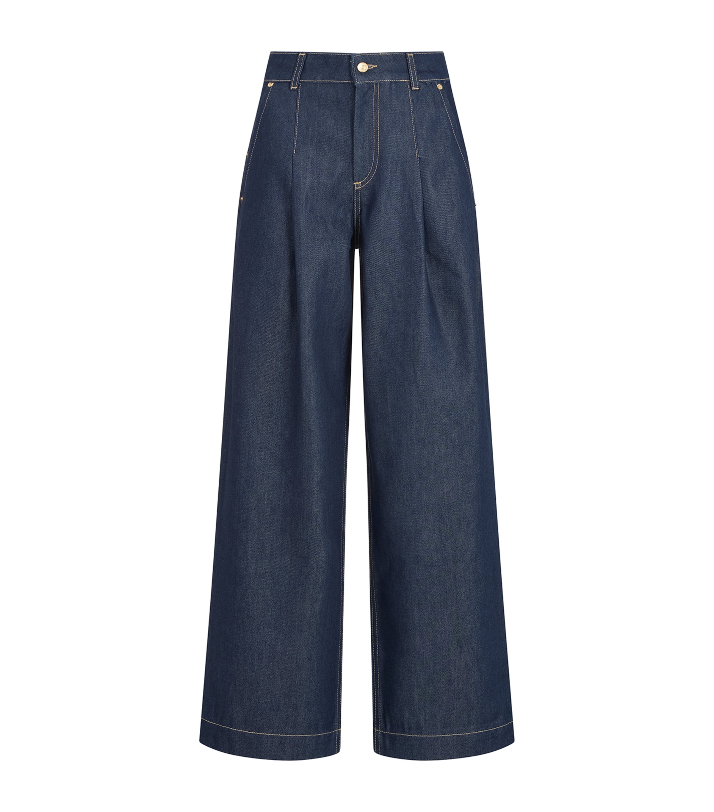 High-Rise Straight-Leg Jeans