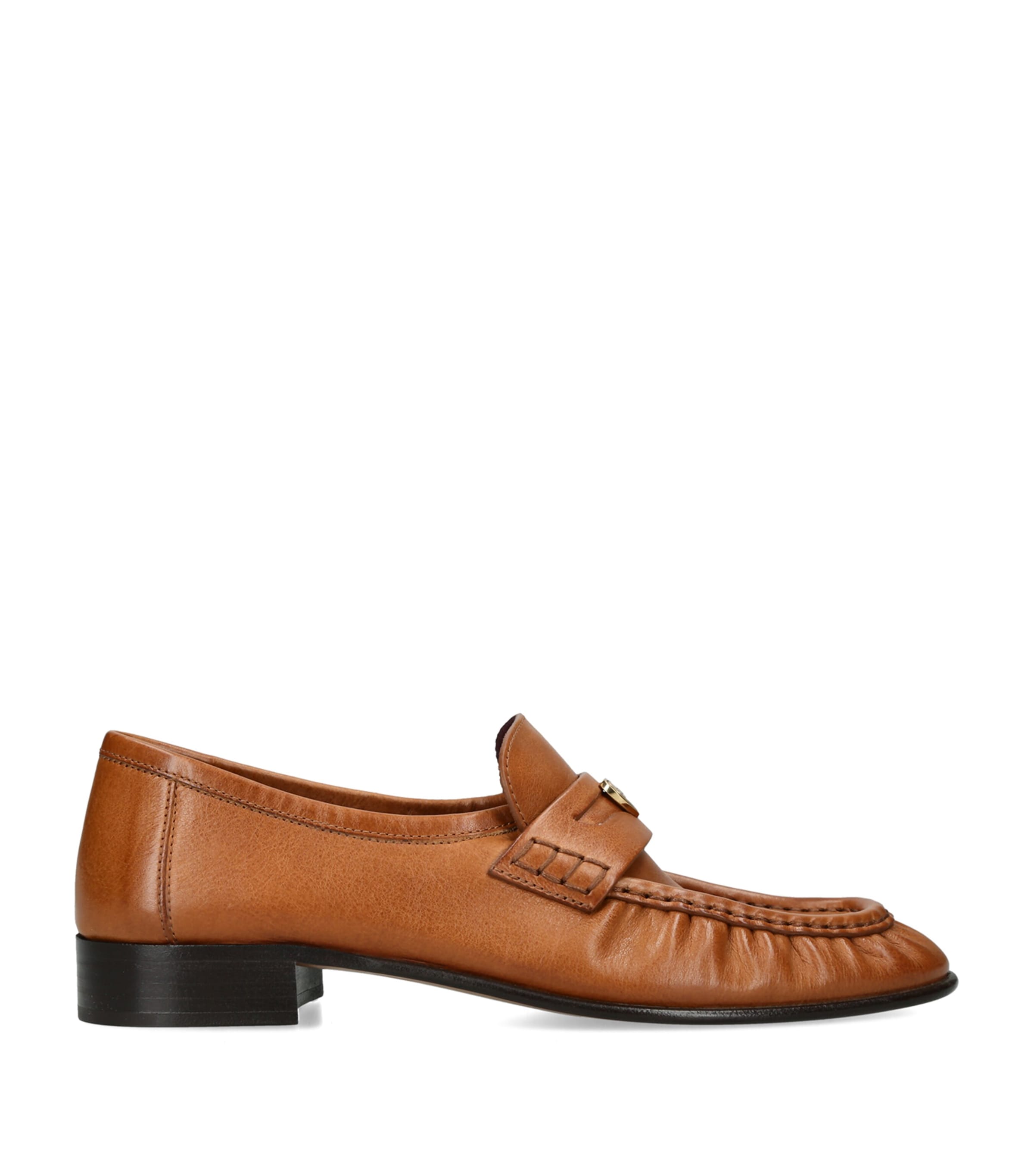 Chloé Lambskin Letti Loafers Mustard