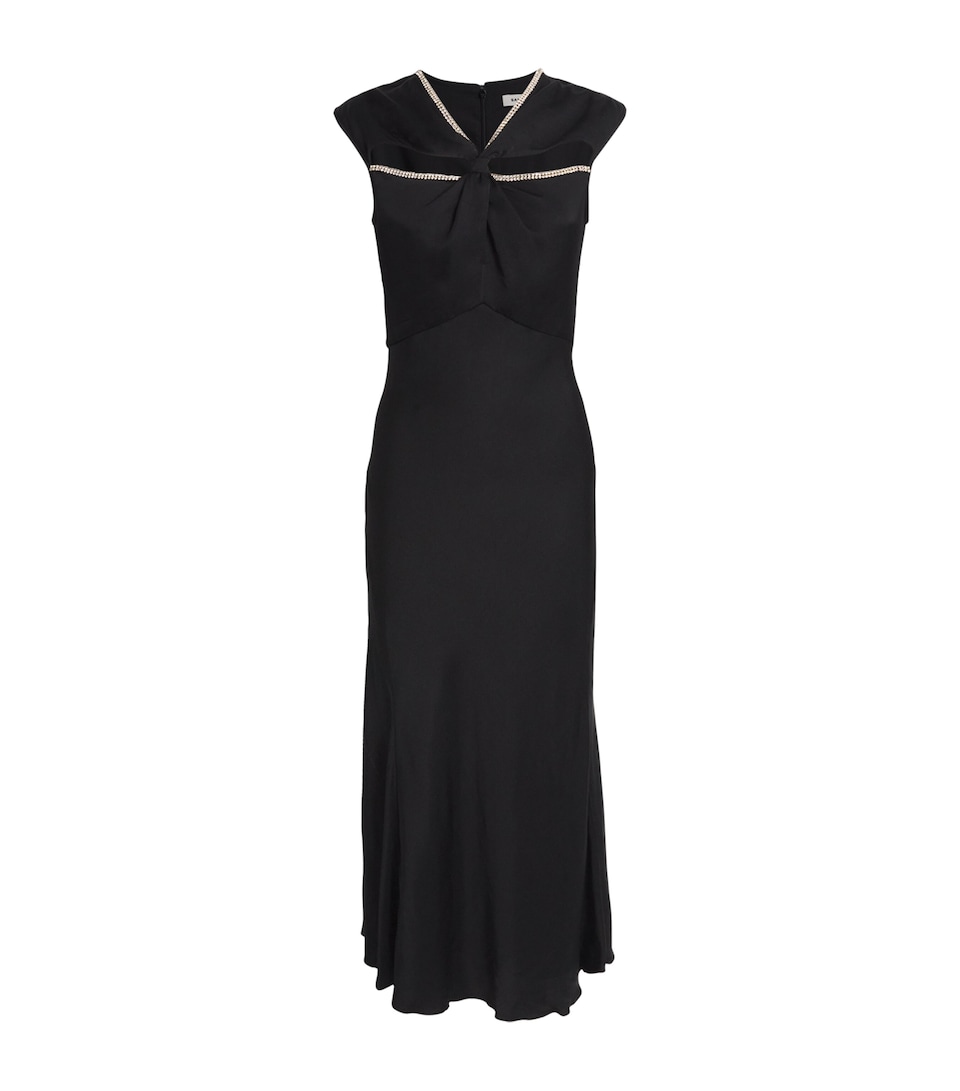 Crystal-Embellished Midi Dress