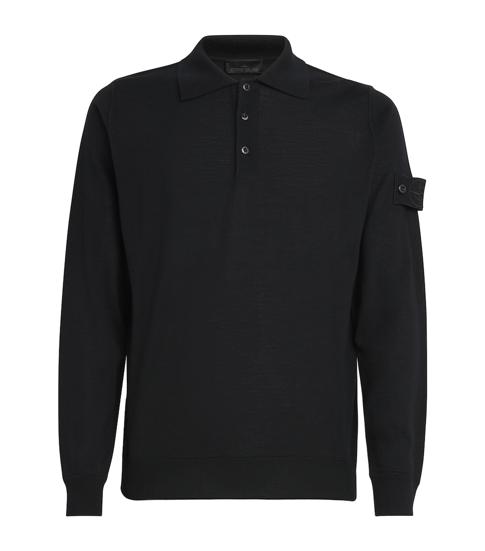 Stone Island Mens Virgin Wool Ghost Polo Sweater