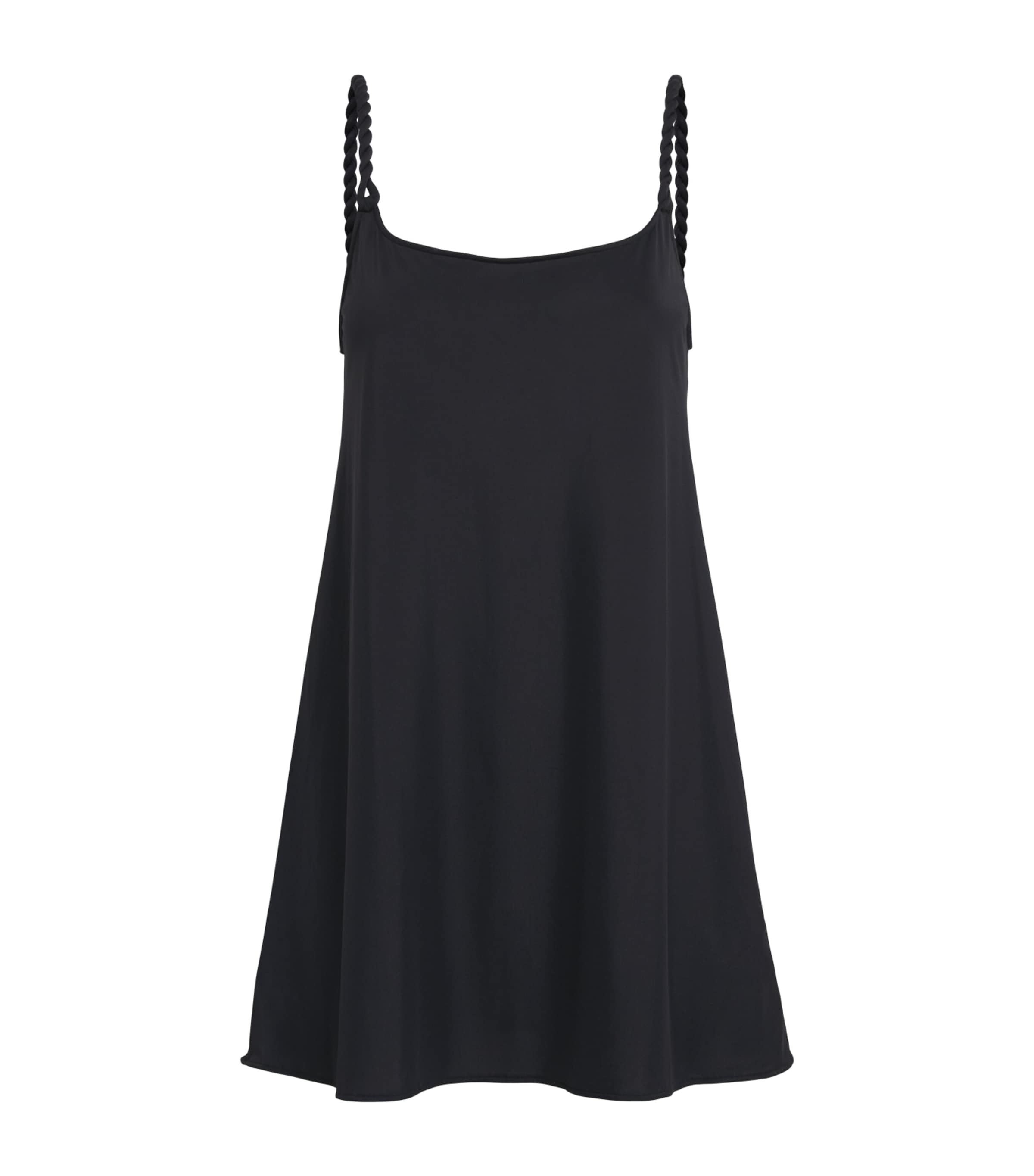 Hunza G Womens Twisted-Strap Mini Dress Black