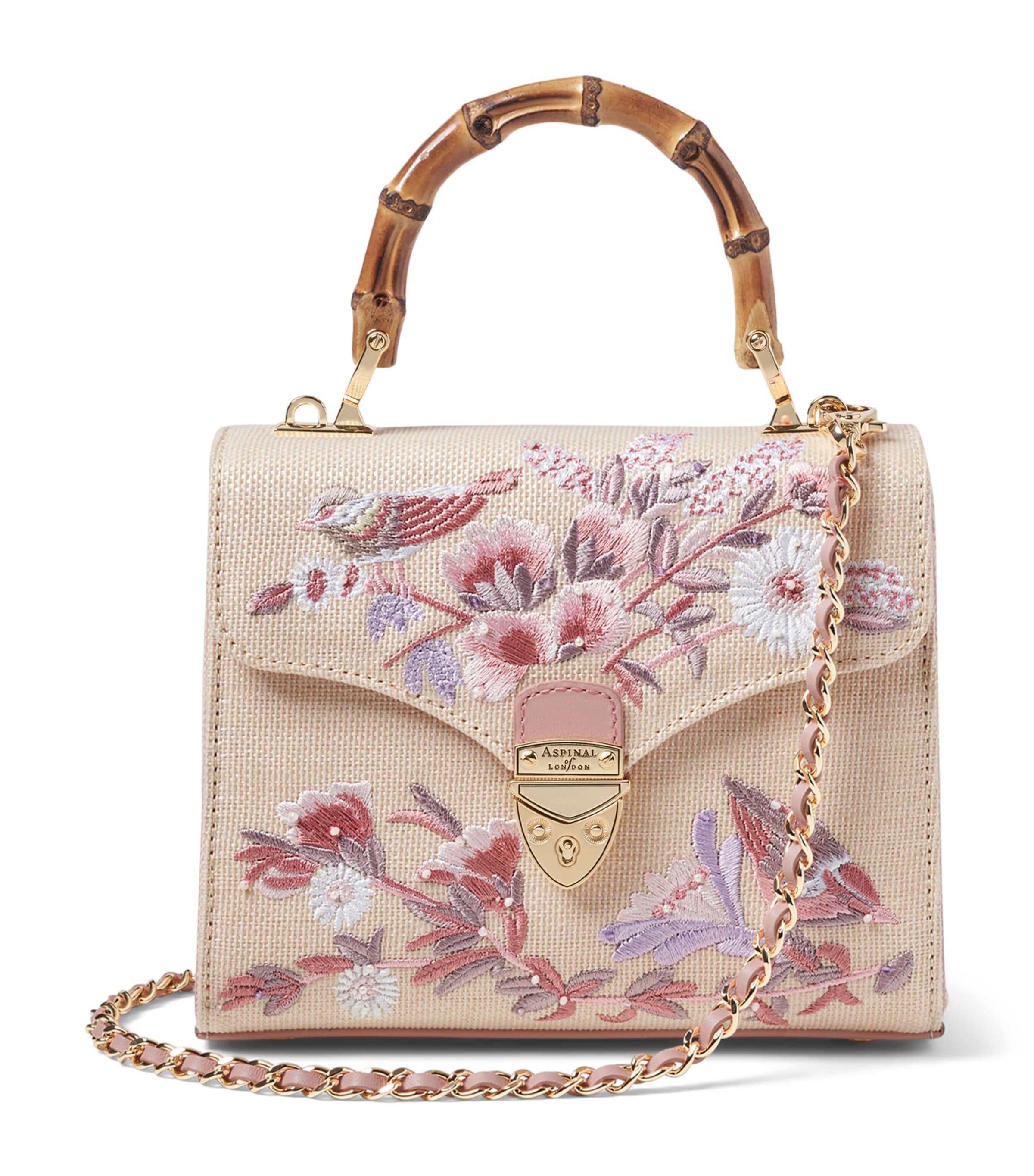 Aspinal Of London Midi Canvas Mayfair Top-Handle Bag Rose