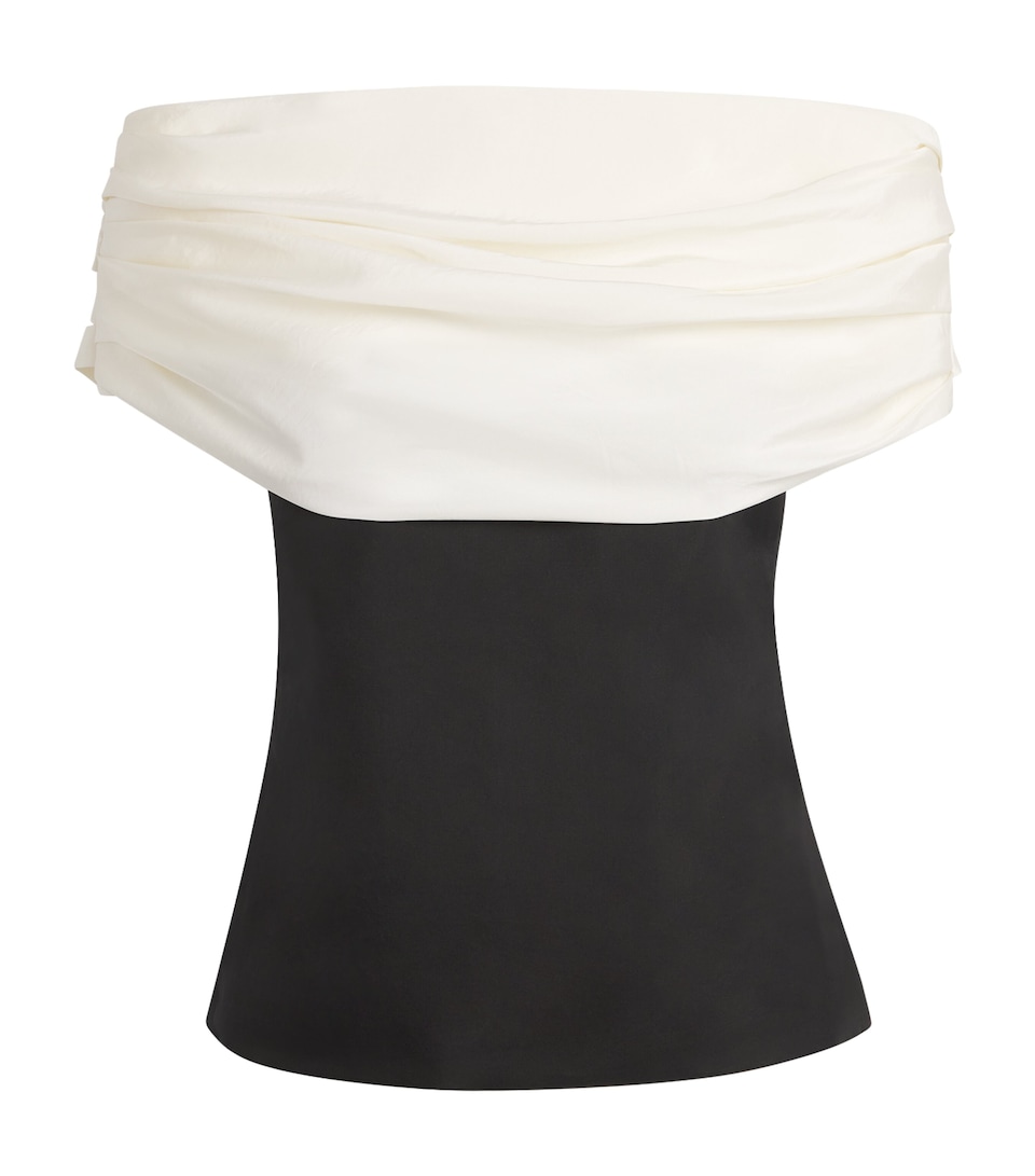 Voranida Womens Silk-Blend Ruched-Detail Vetra Top Black