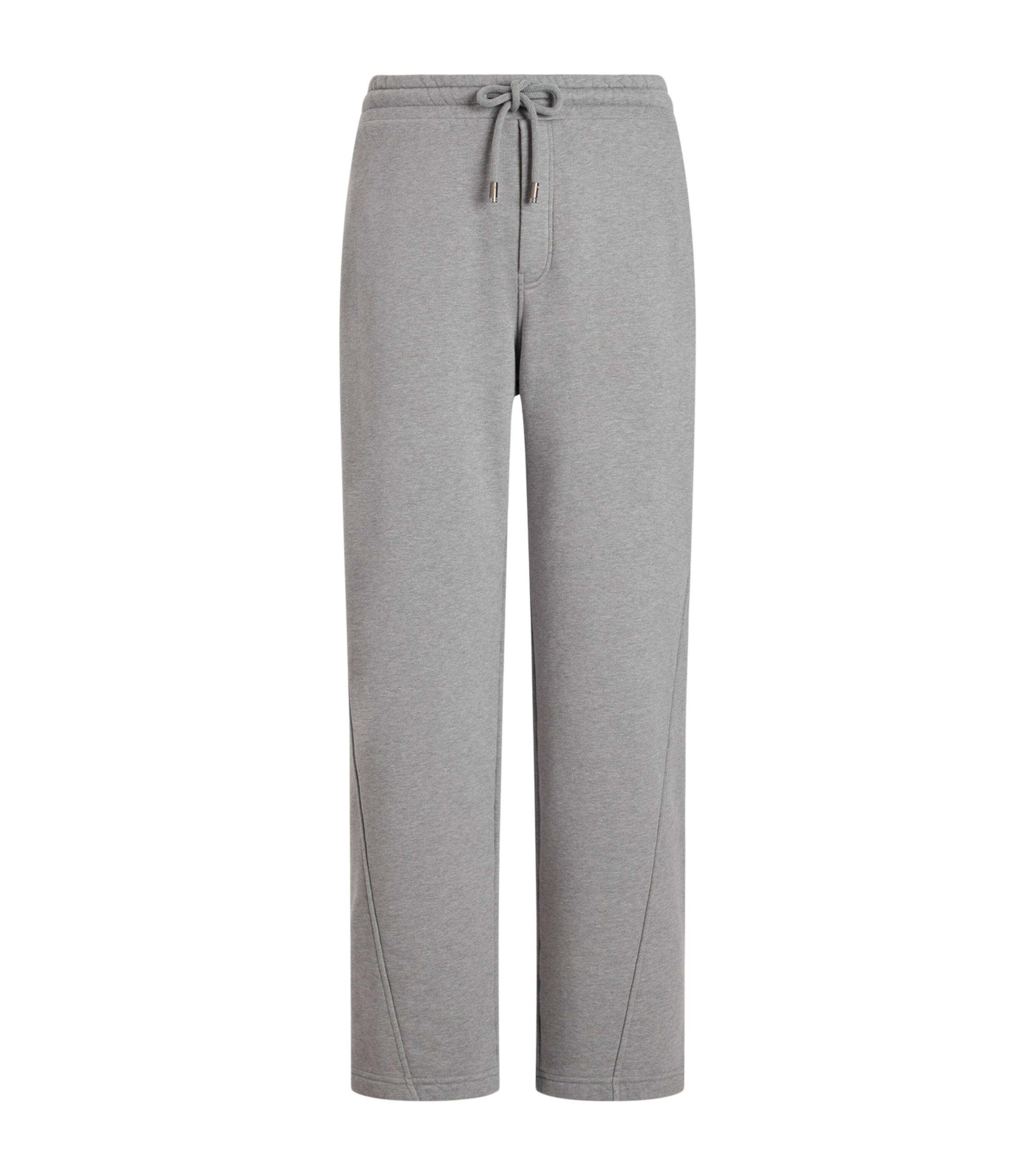 Dolce&Gabbana Mens Cotton Fleece Track Pants Bicolour