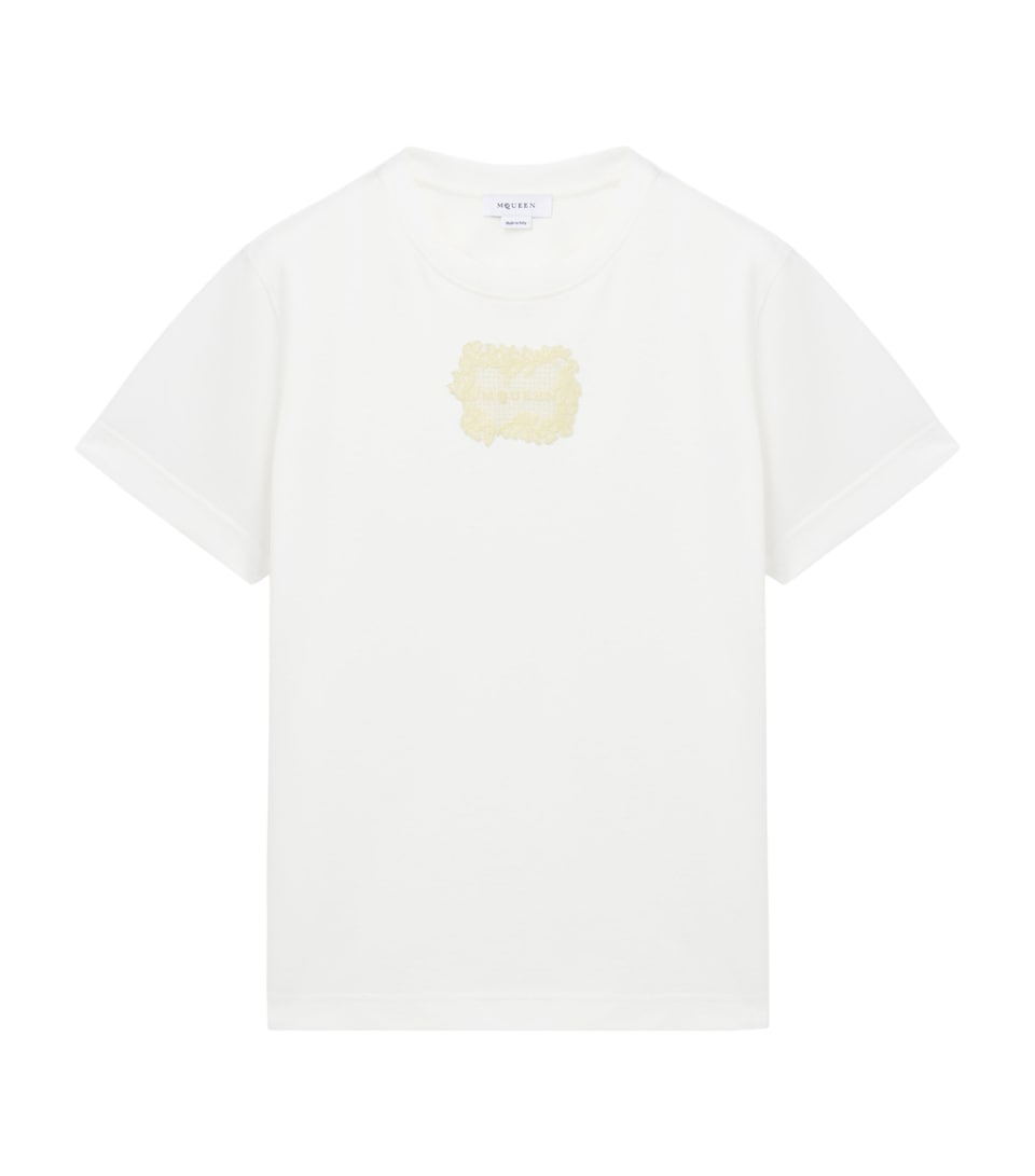 McQueen Womens Embroidered Logo T-Shirt