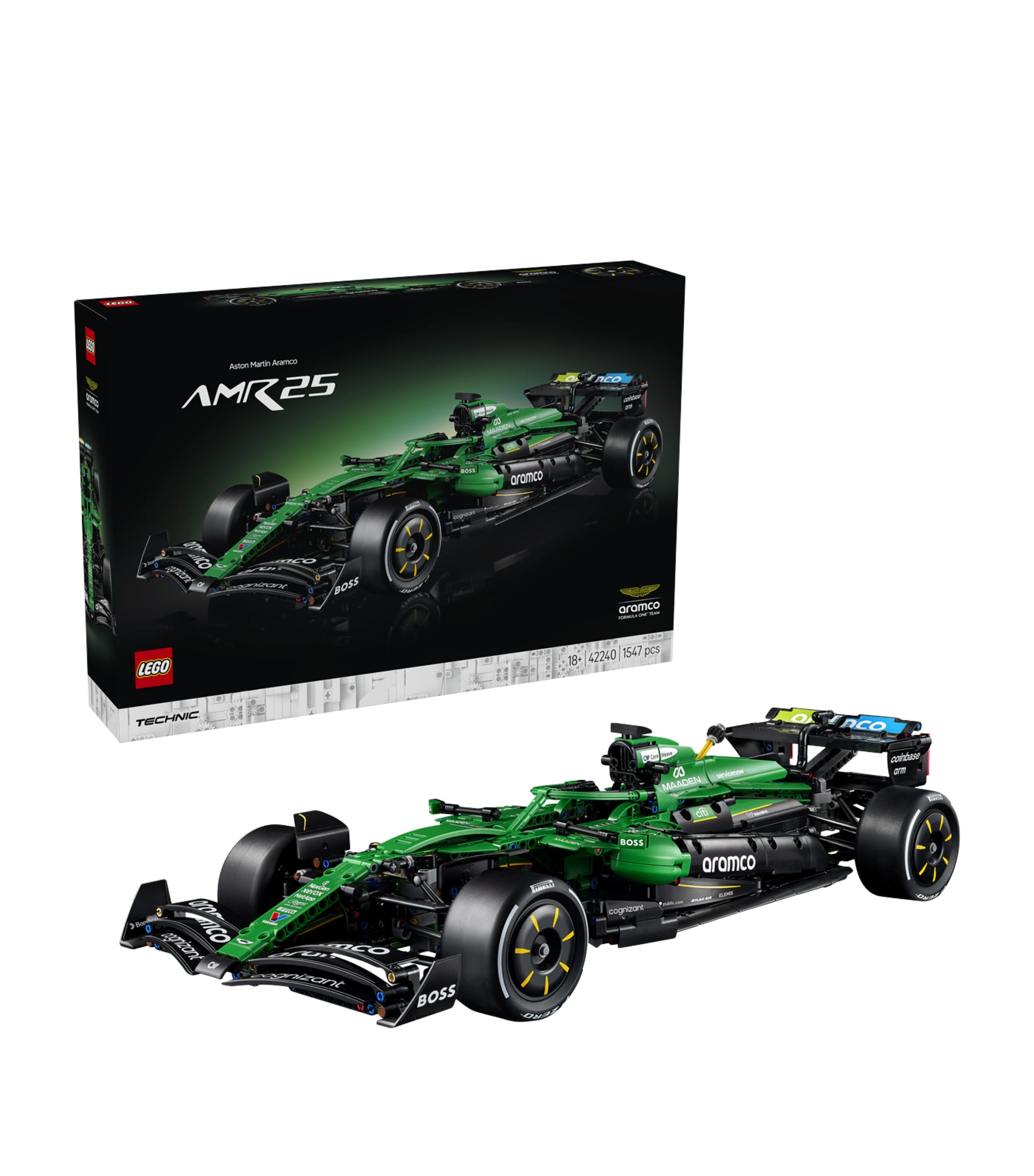 Lego TECHNIC Aston Martin Aramco AMR25 F1 Car Set 42240