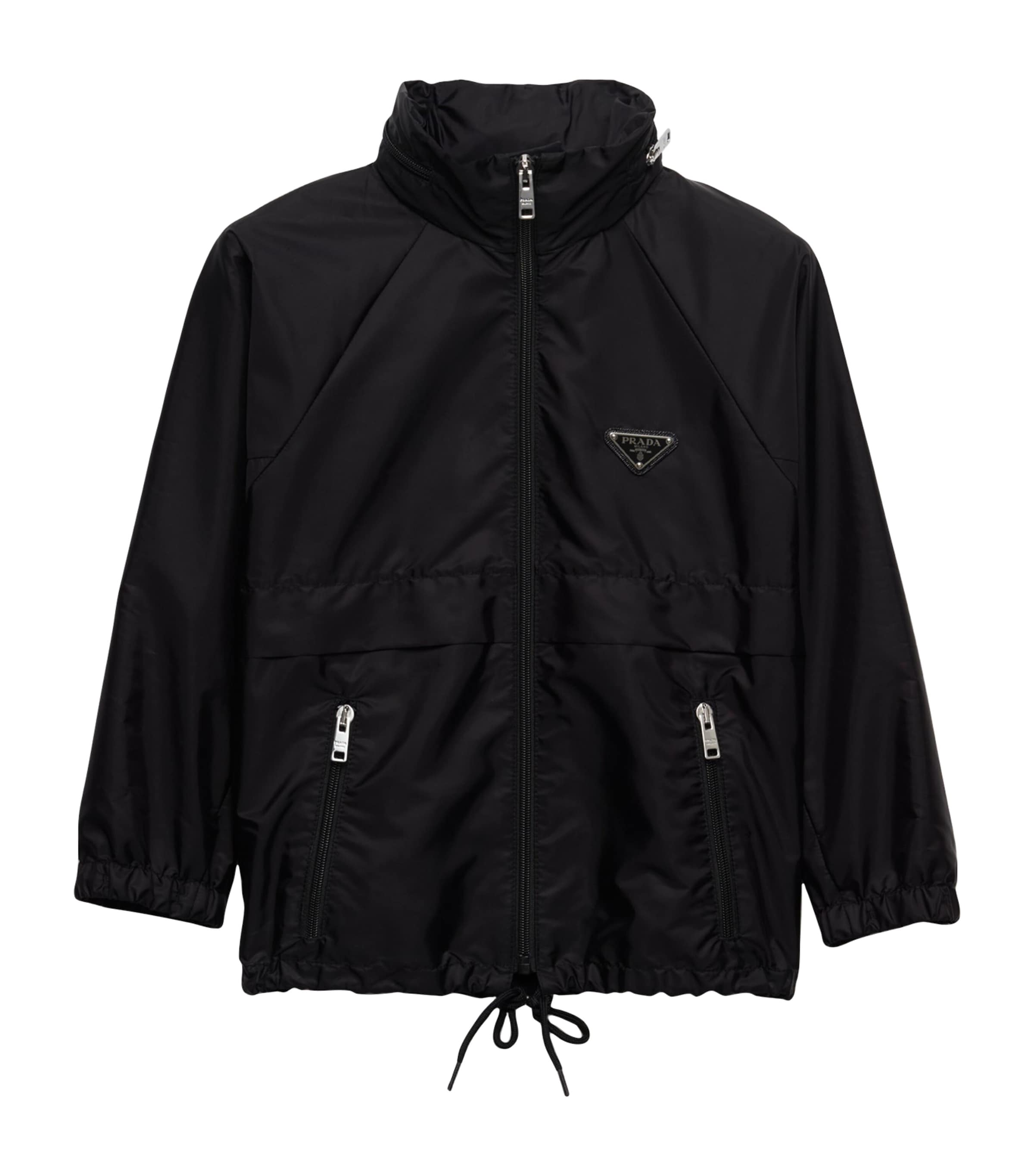 Prada Womens Cropped Re-Nylon Light Jacket