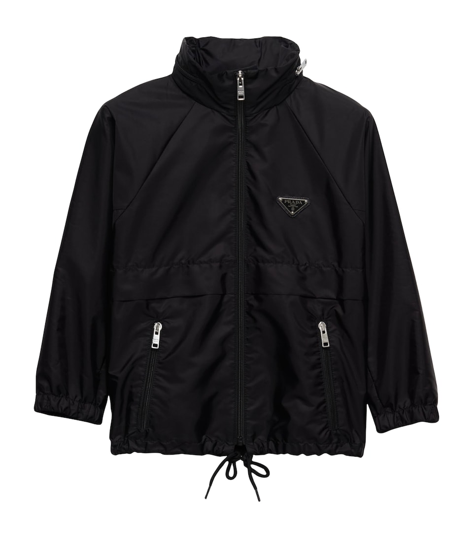 Prada Womens Cropped Re-Nylon Light Jacket