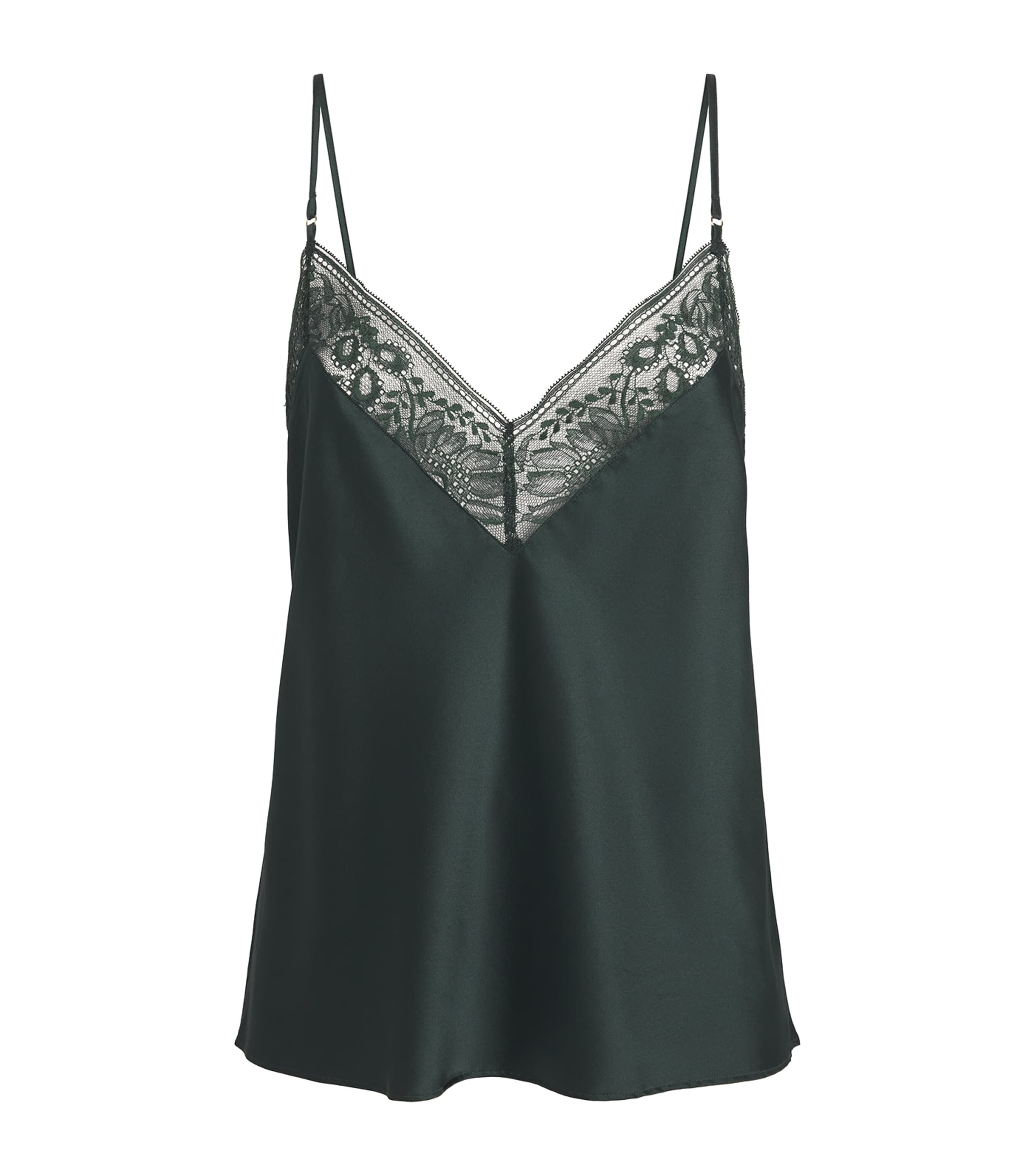 Aubade Womens Silk-Blend Midnight Whisper Camisole Mysterious Green