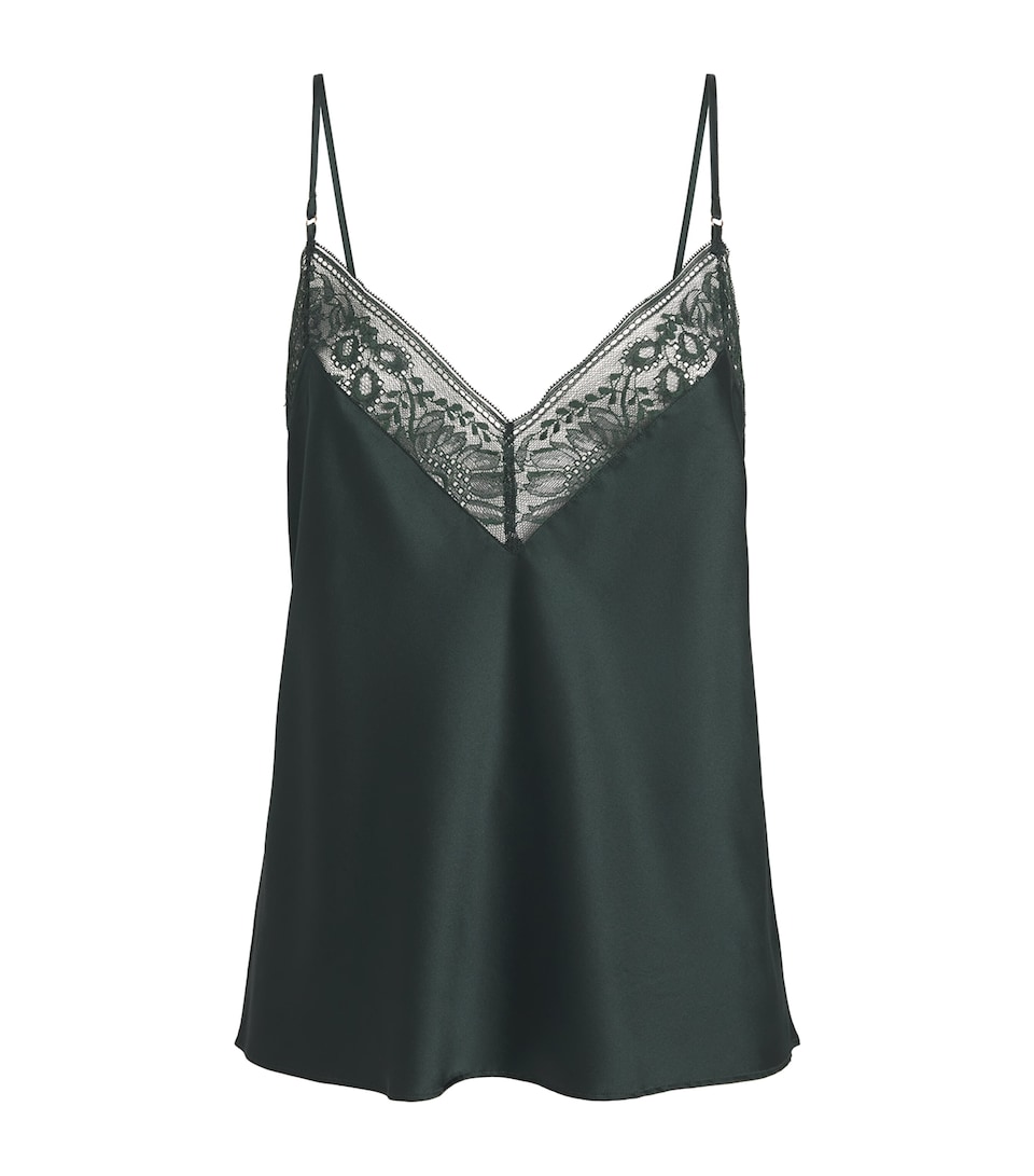 Aubade Womens Silk-Blend Midnight Whisper Camisole Mysterious Green