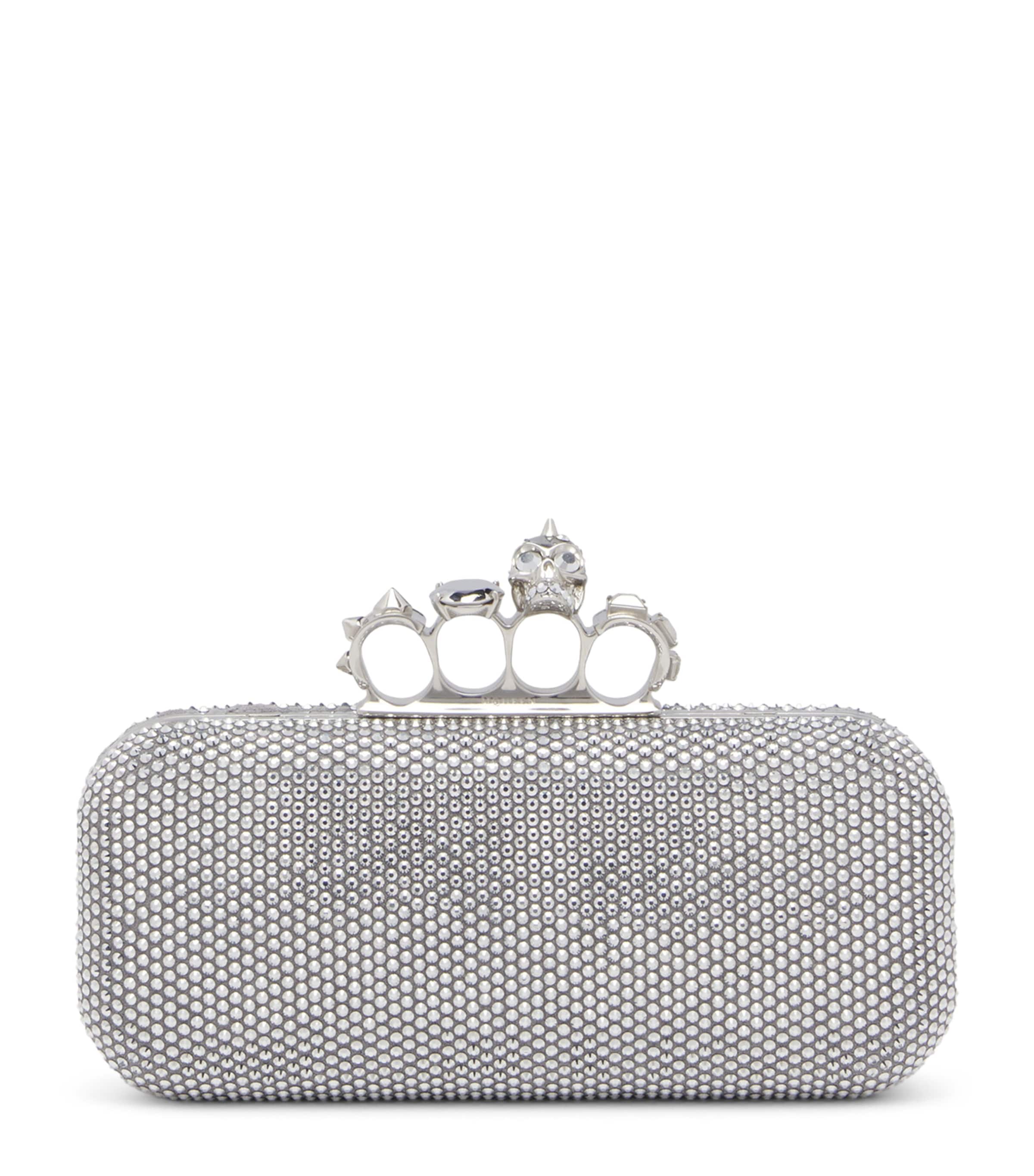 McQueen Skull Four-Ring Clutch Bag