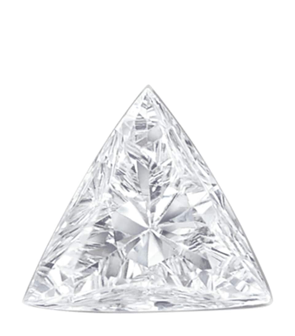 Invisible-Set Diamond Triangle Single Stud Earring 2.5mm