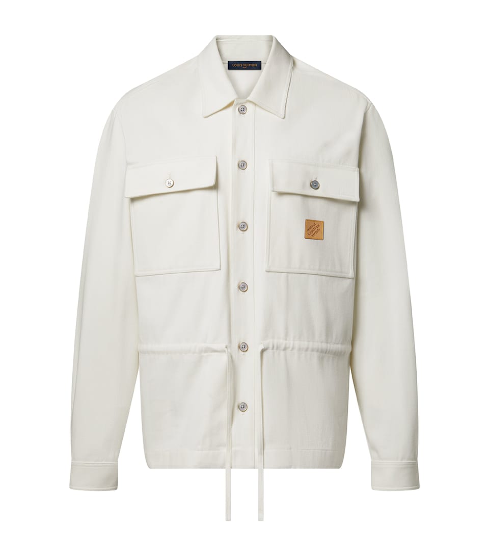 LOUIS VUITTON Mens Organic Cotton Signature Overshirt Greige