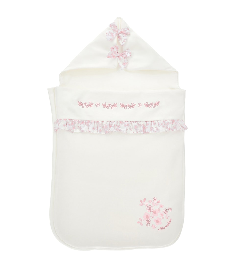 Cotton Bow-Embellished Sleeping Bag