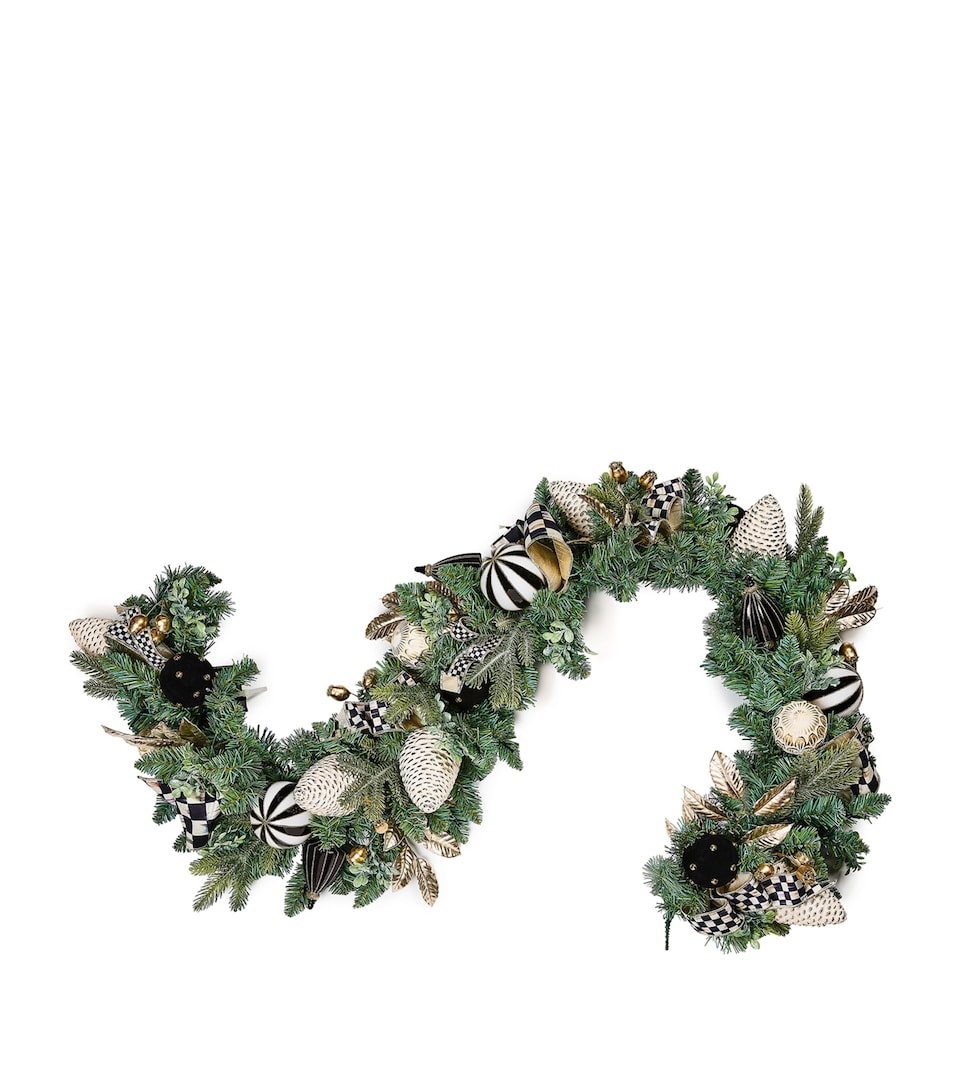 MacKenzie-Childs Courtly Check Illuminated Garland Green